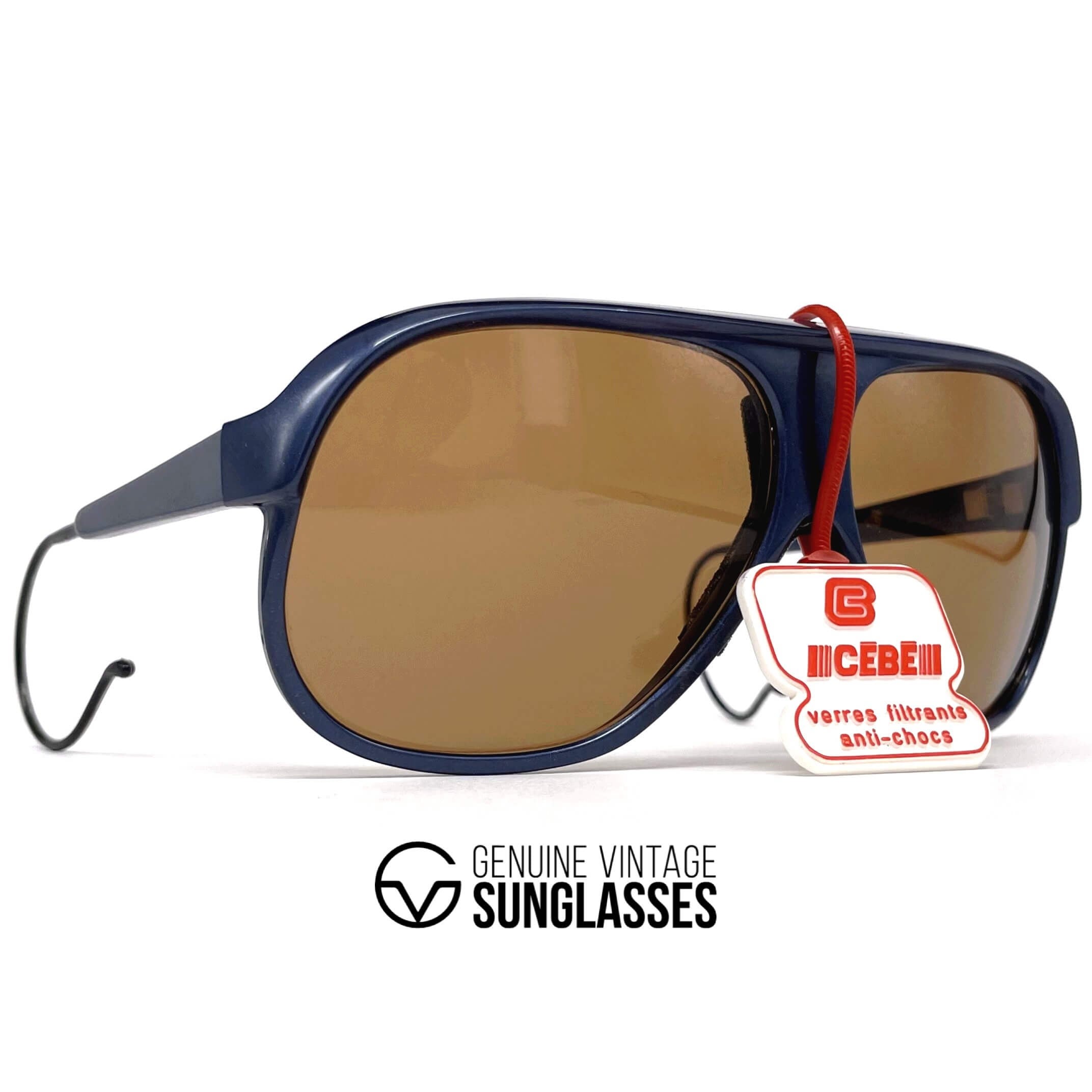 Vintage CEBE 998 Sport blue XXL designer sunglasses