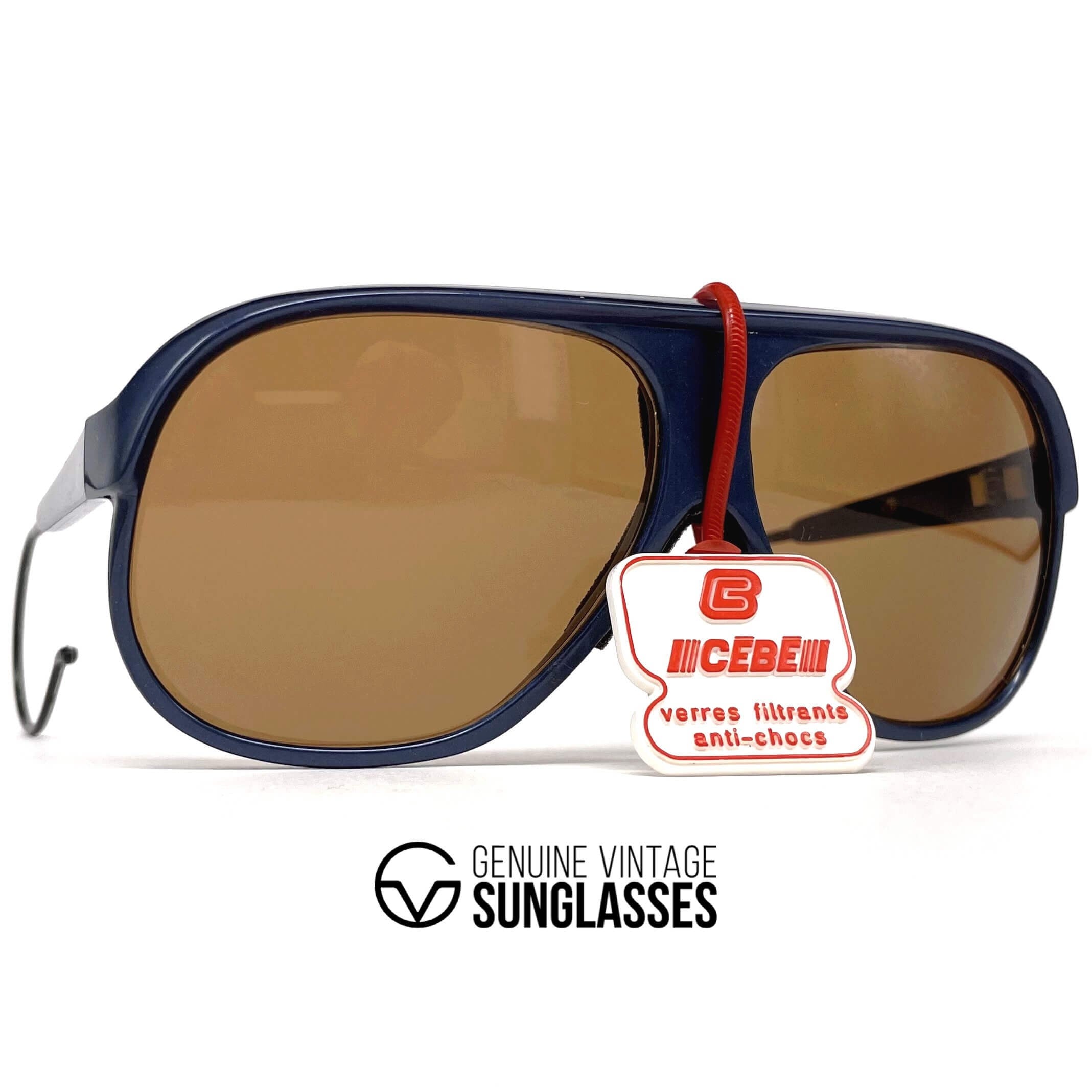 Vintage CEBE 998 Sport blue XXL designer sunglasses