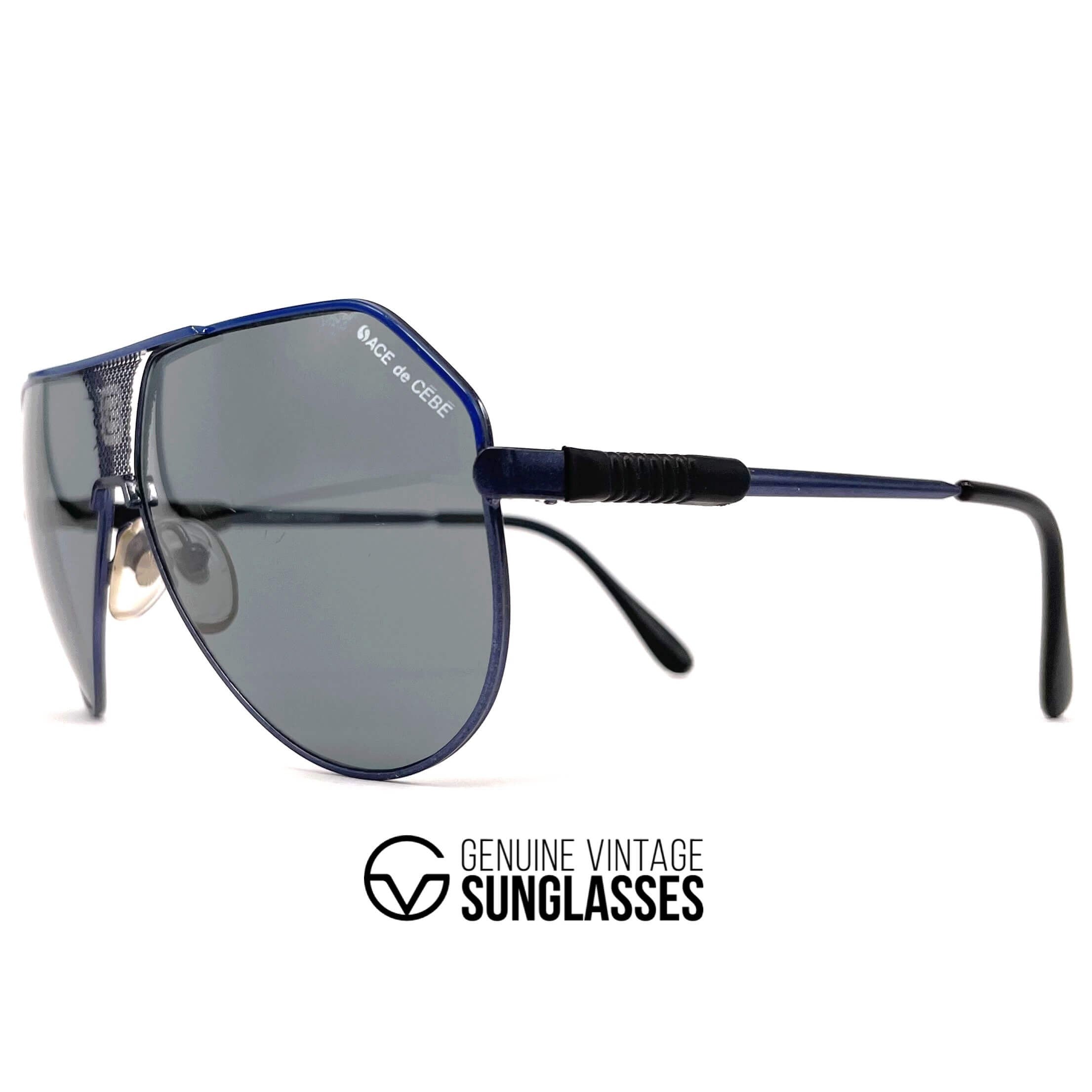 Vintage CEBE Ace blue aviator sunglasses