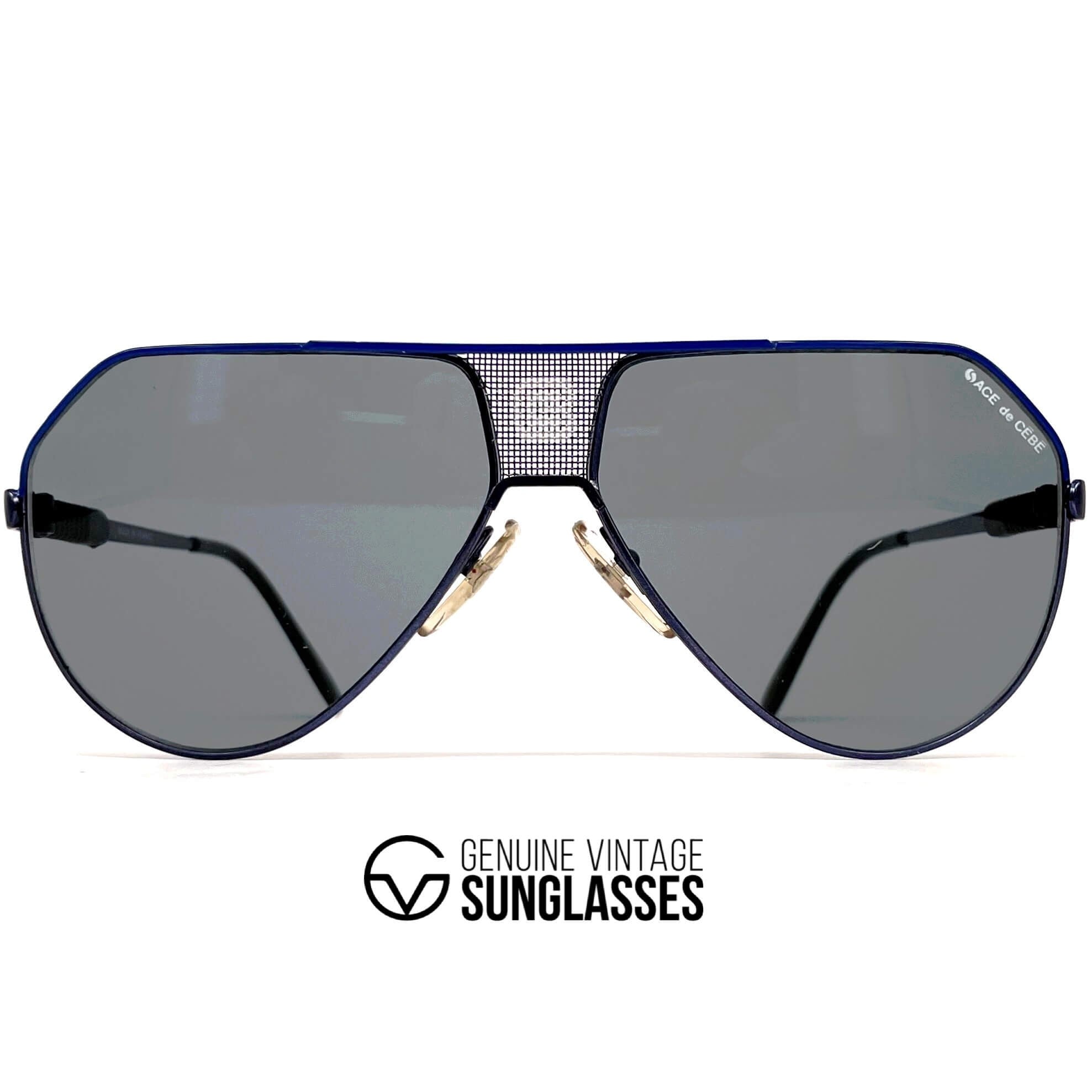 Vintage CEBE Ace blue aviator sunglasses