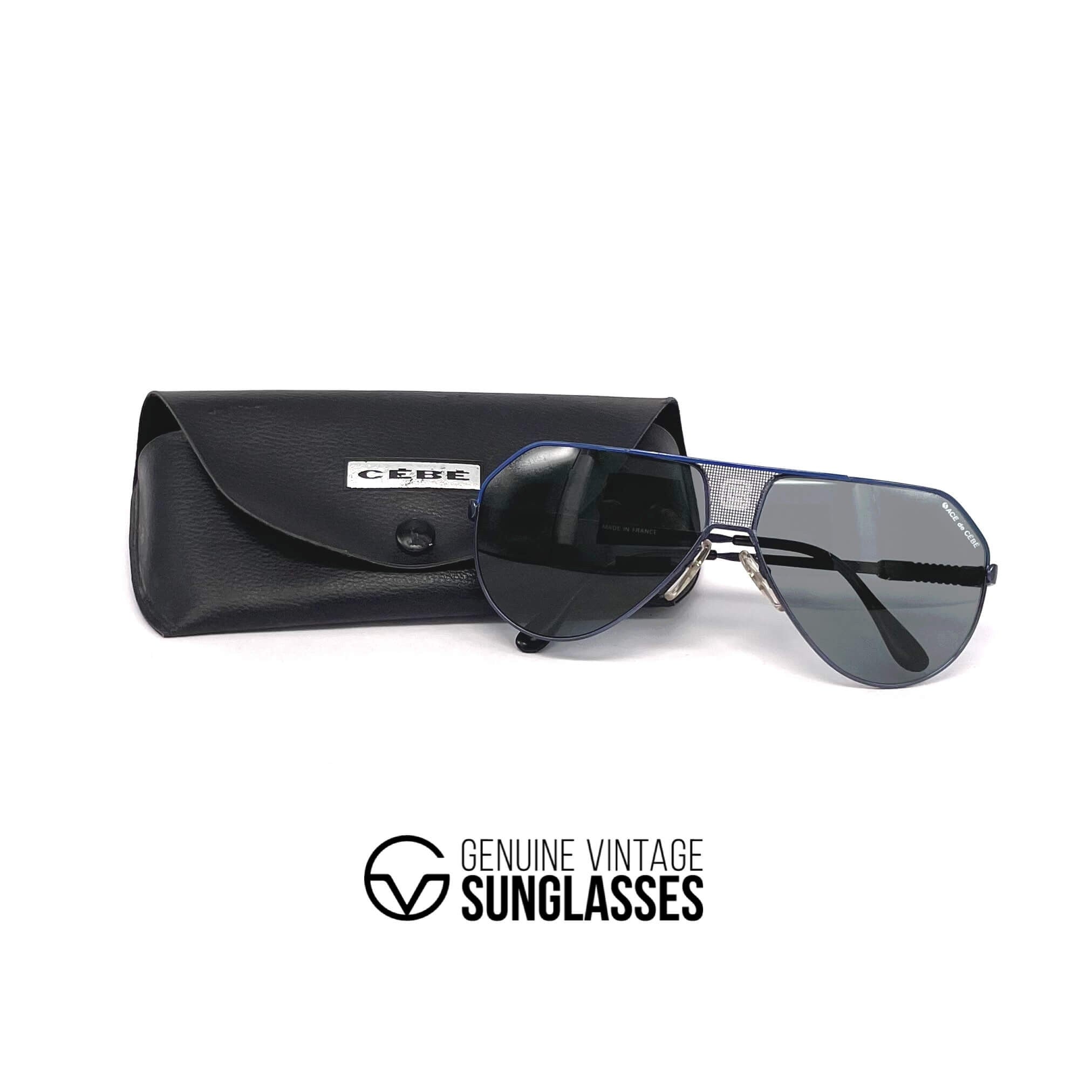 Vintage CEBE Ace blue aviator sunglasses