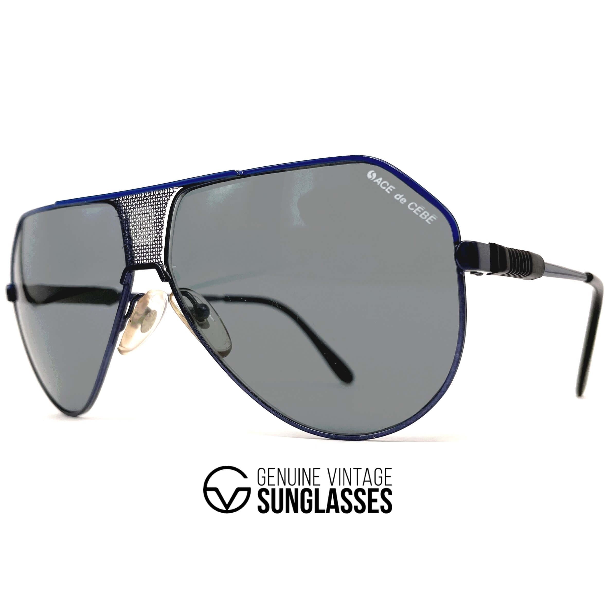 Vintage CEBE Ace blue aviator sunglasses