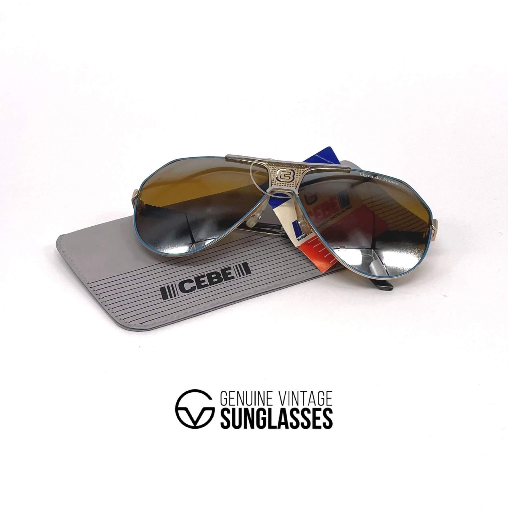 Vintage CEBE Ace mirrored aviator sunglasses