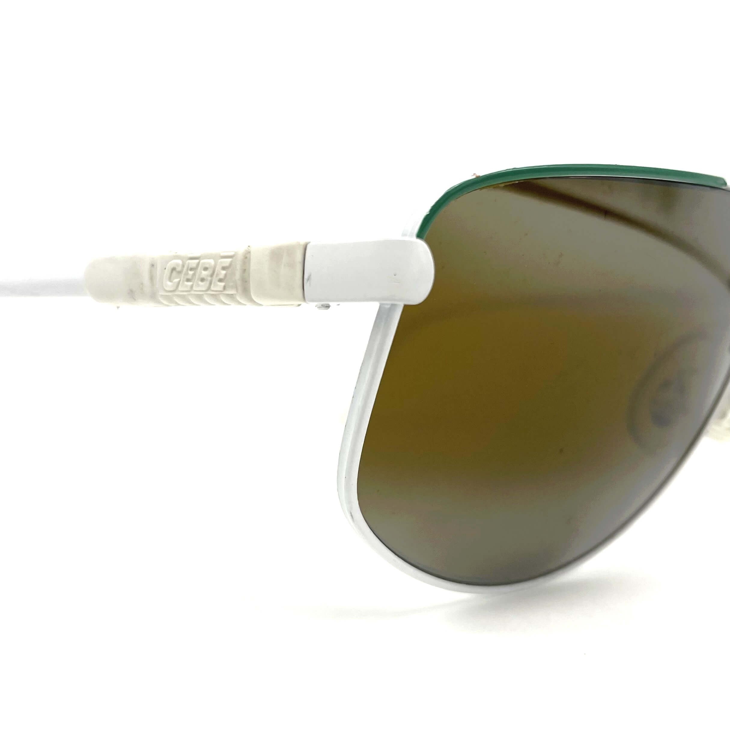 Vintage CEBE Bijoux white aviator sunglasses