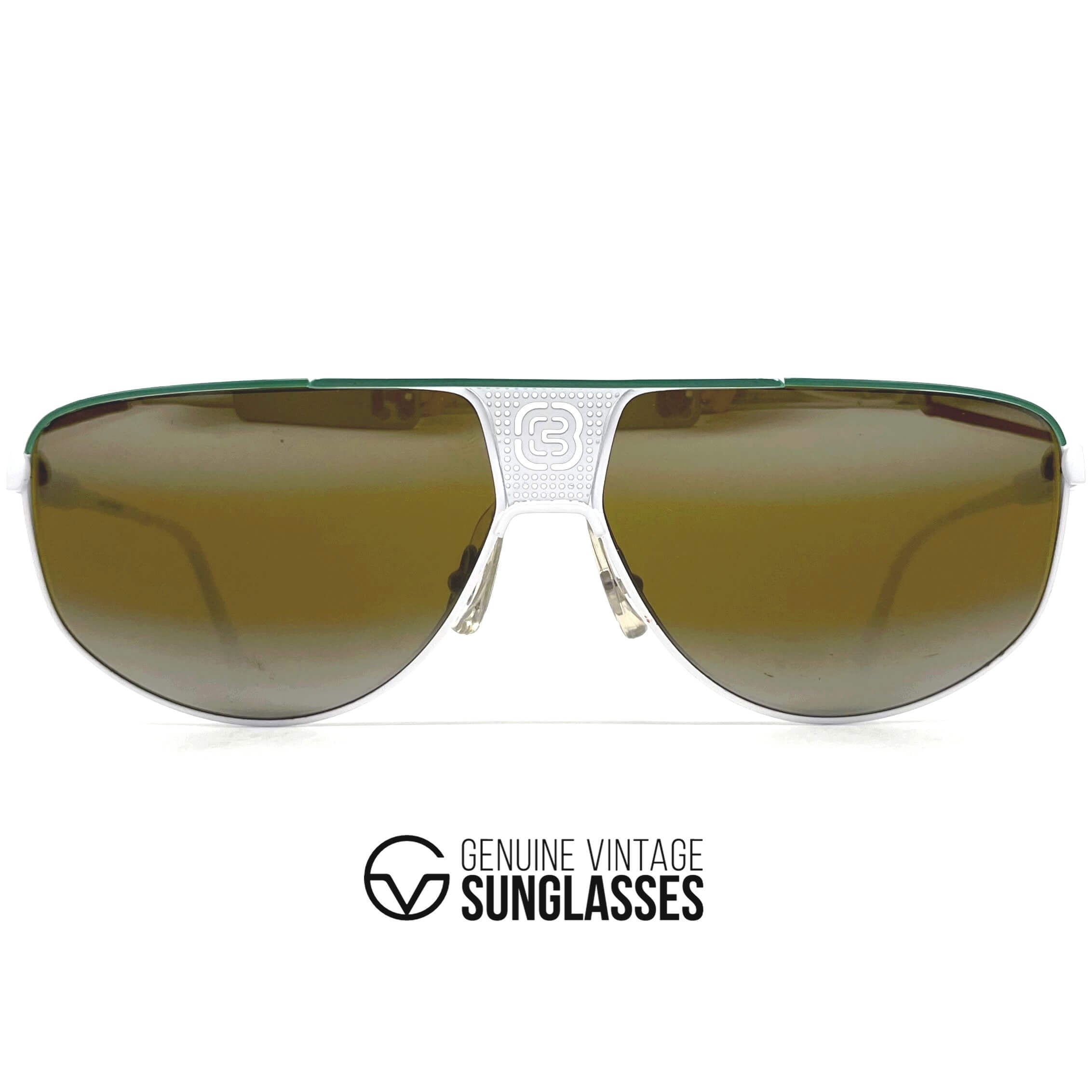 Vintage CEBE Bijoux white aviator sunglasses