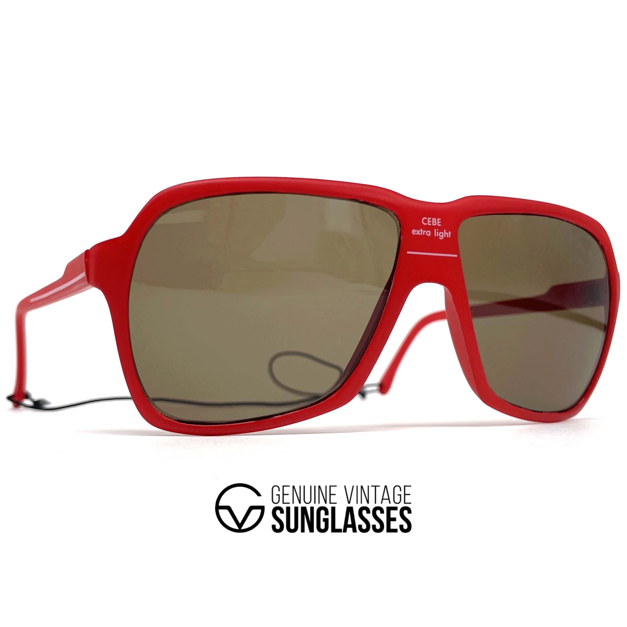 Vintage CEBE Extra light matte red sports sunglasses