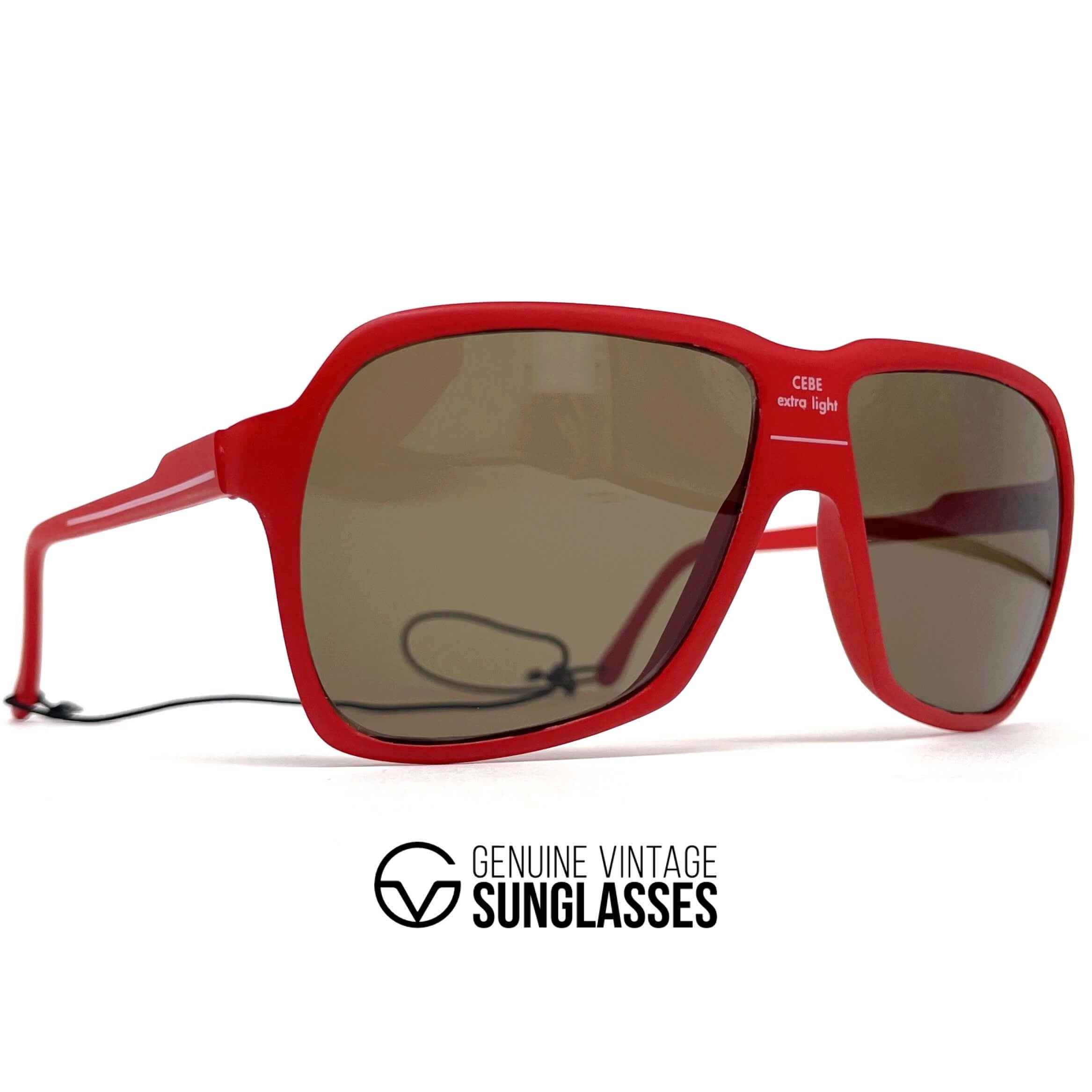 Vintage CEBE Extra light matte red sports sunglasses