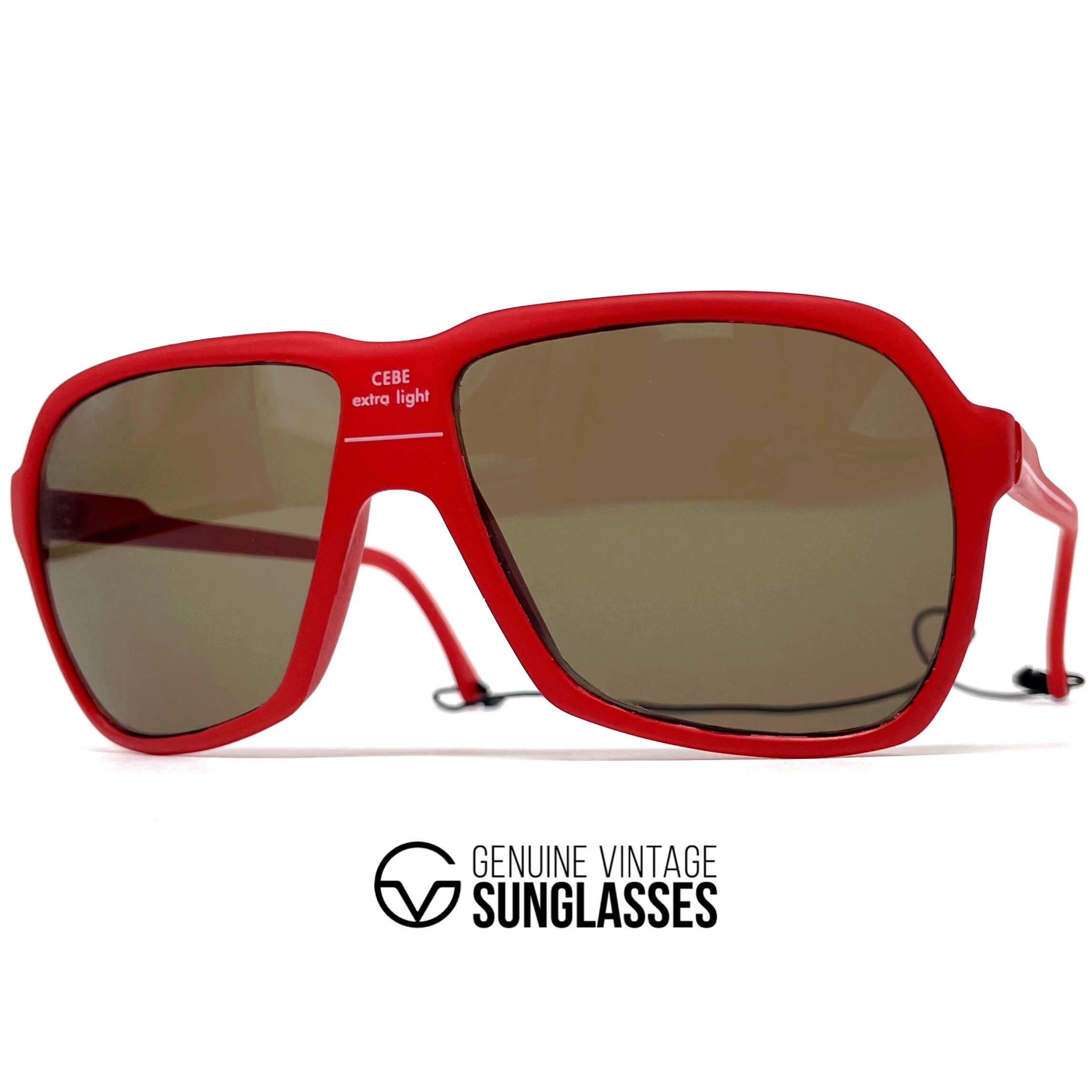 Vintage CEBE Extra light matte red sports sunglasses