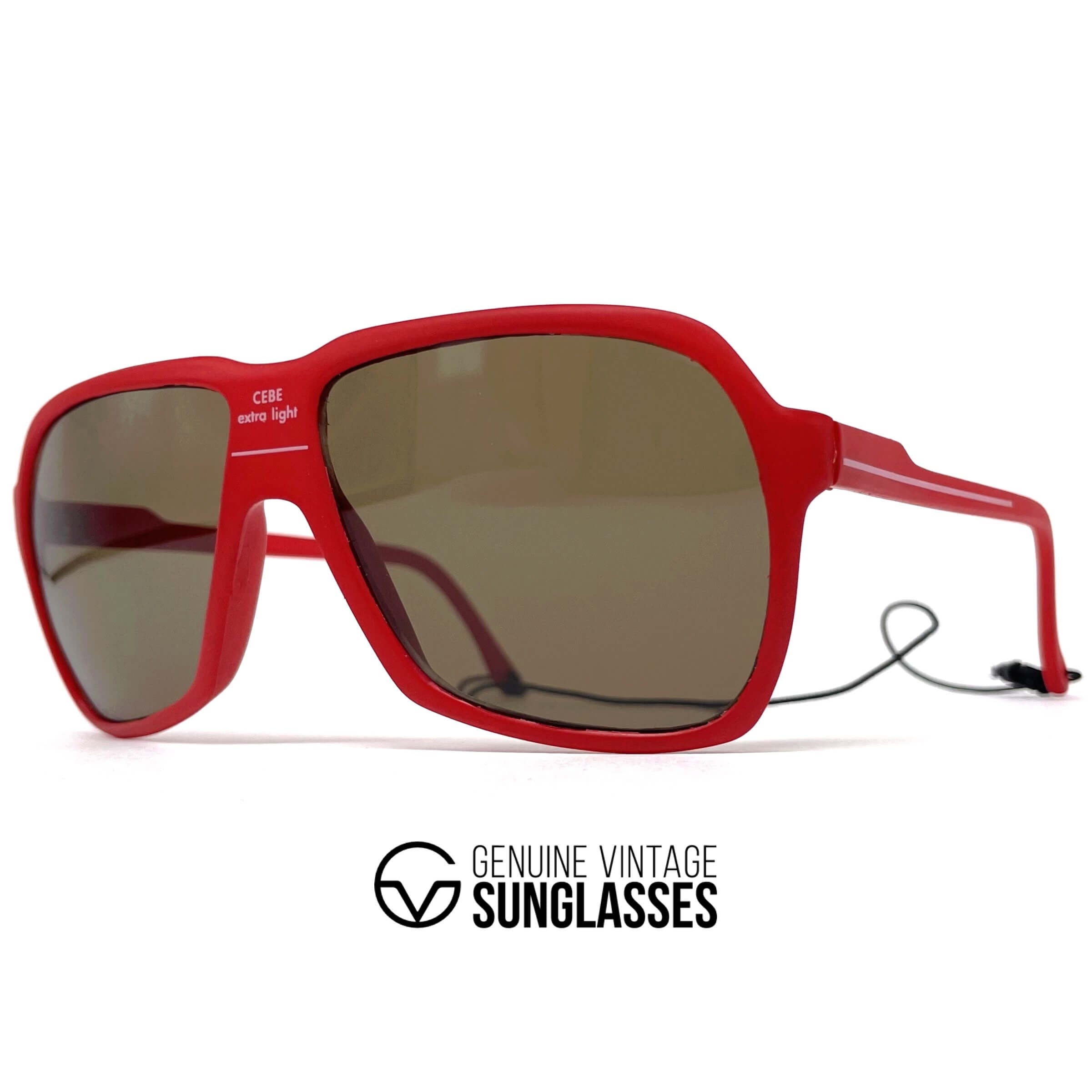 Vintage CEBE Extra light matte red sports sunglasses