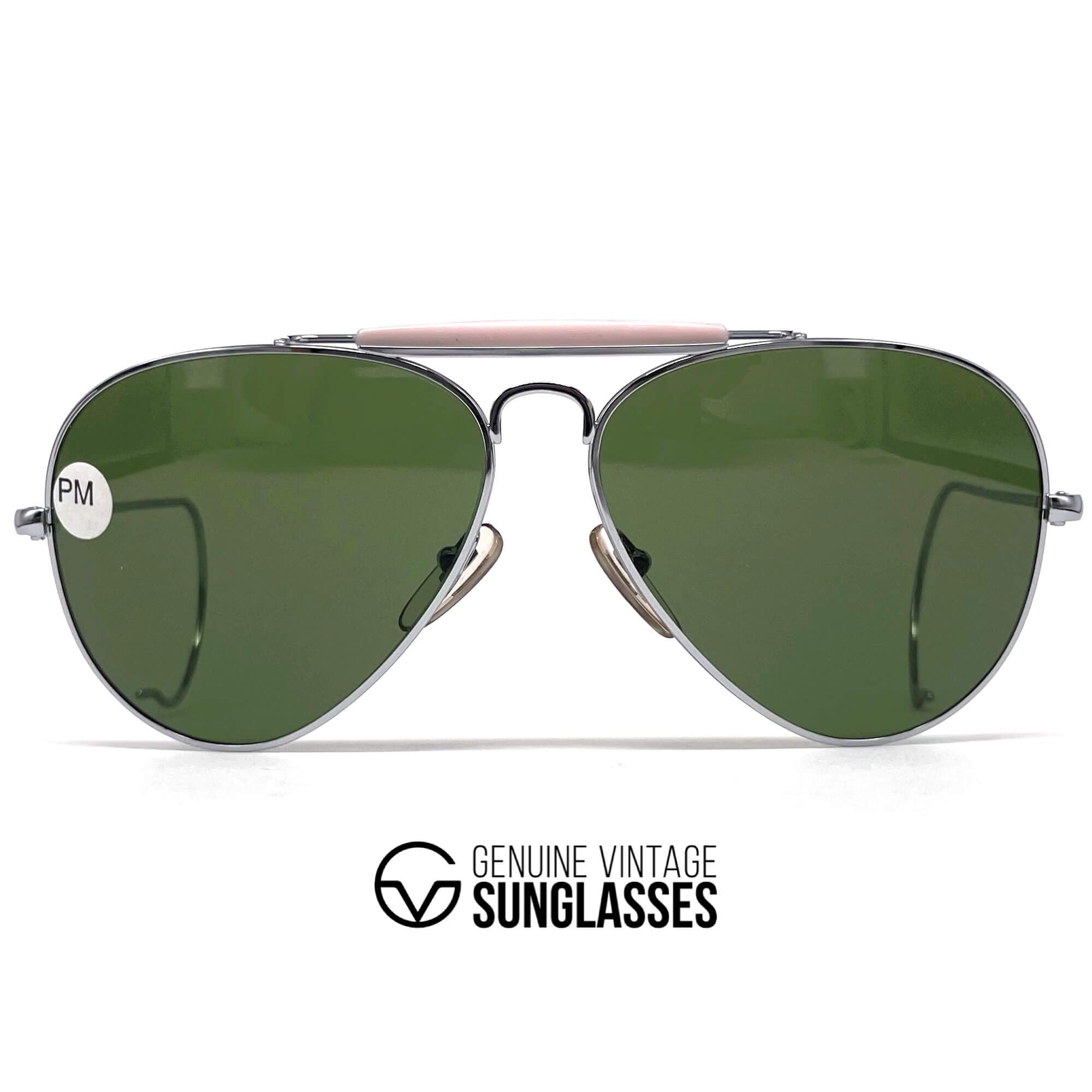 Vintage CEBE Himalaya silver aviator mineral sports sunglasses