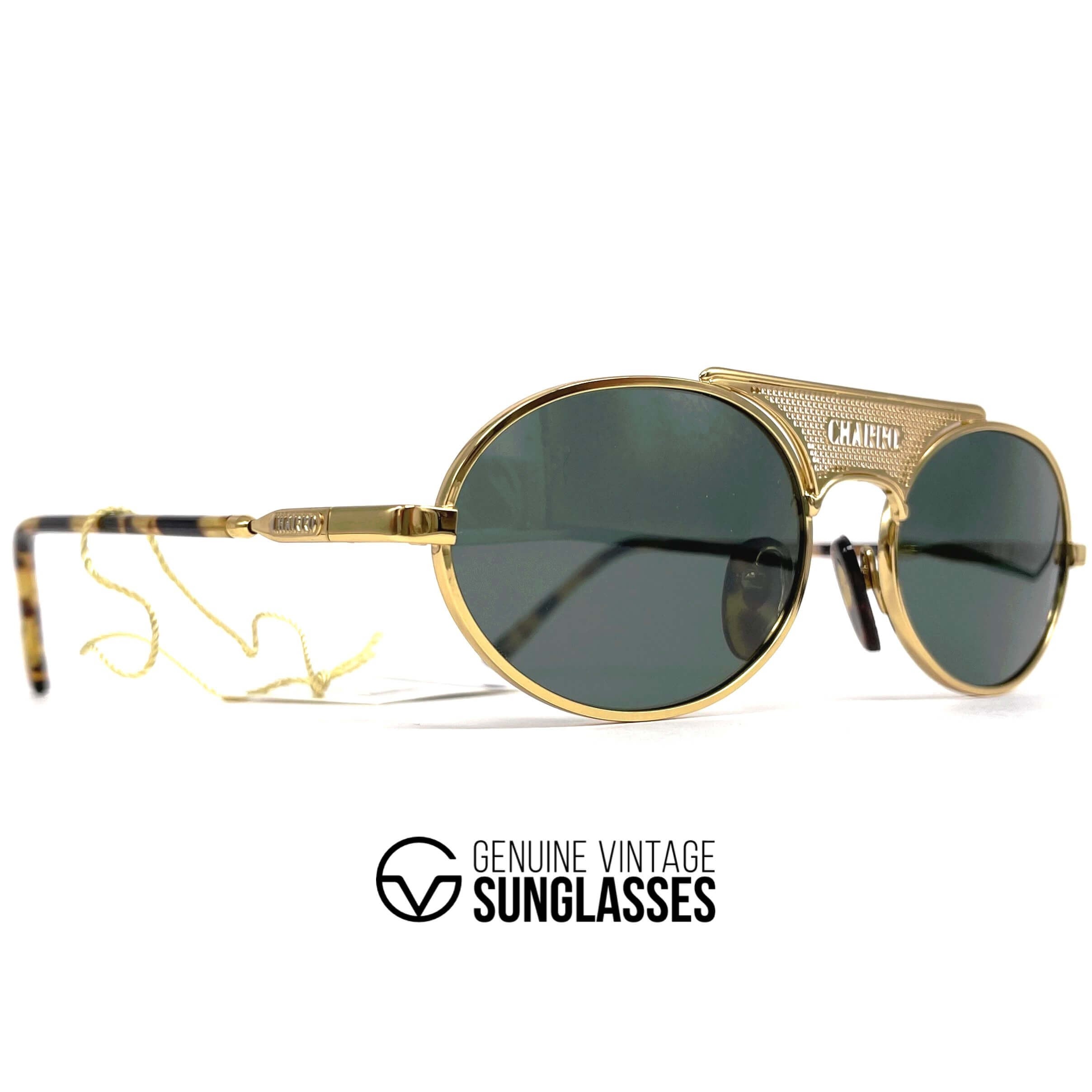 Vintage CHARRO 4366 B By POLAROID gold sunglasses