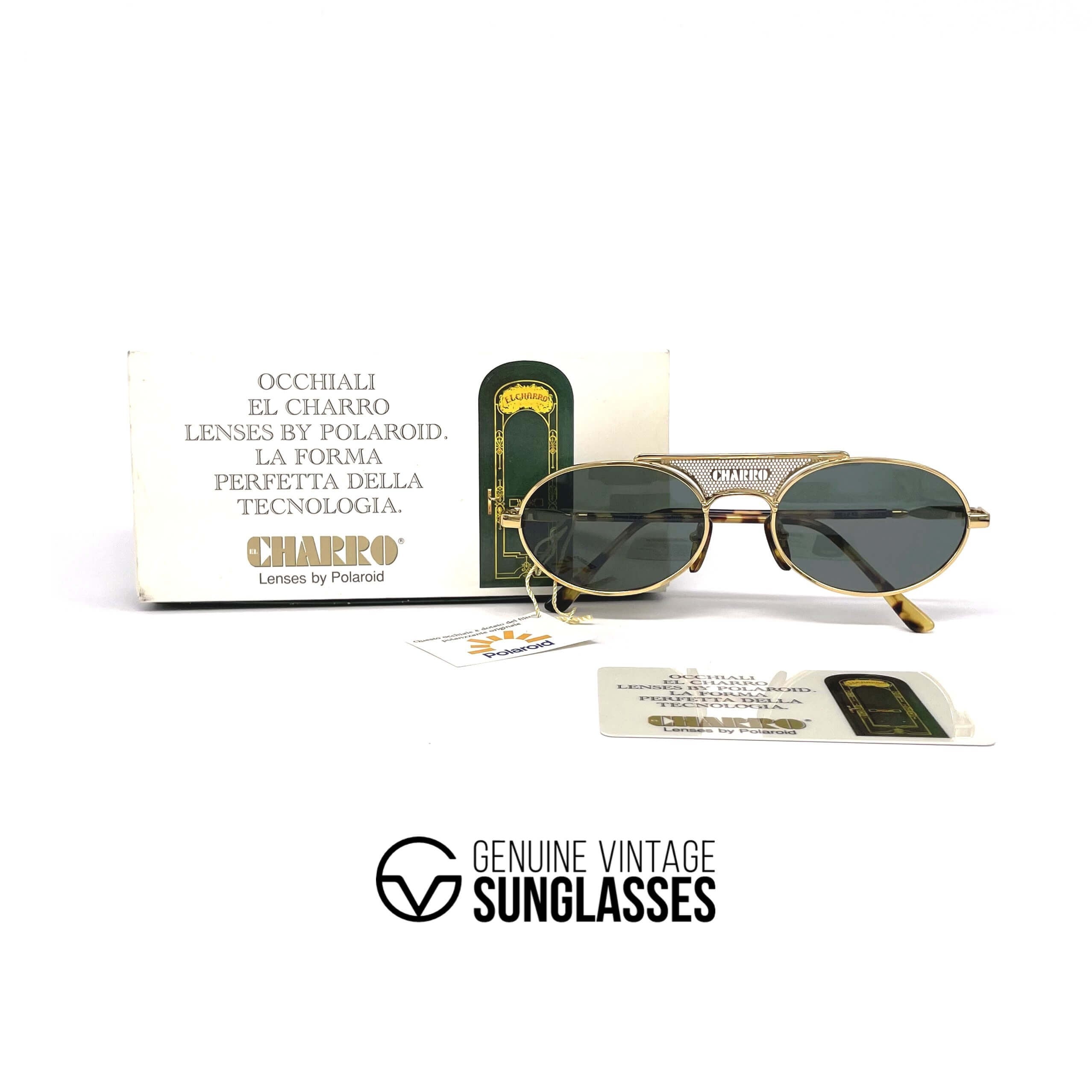 Vintage CHARRO 4366 B By POLAROID gold sunglasses