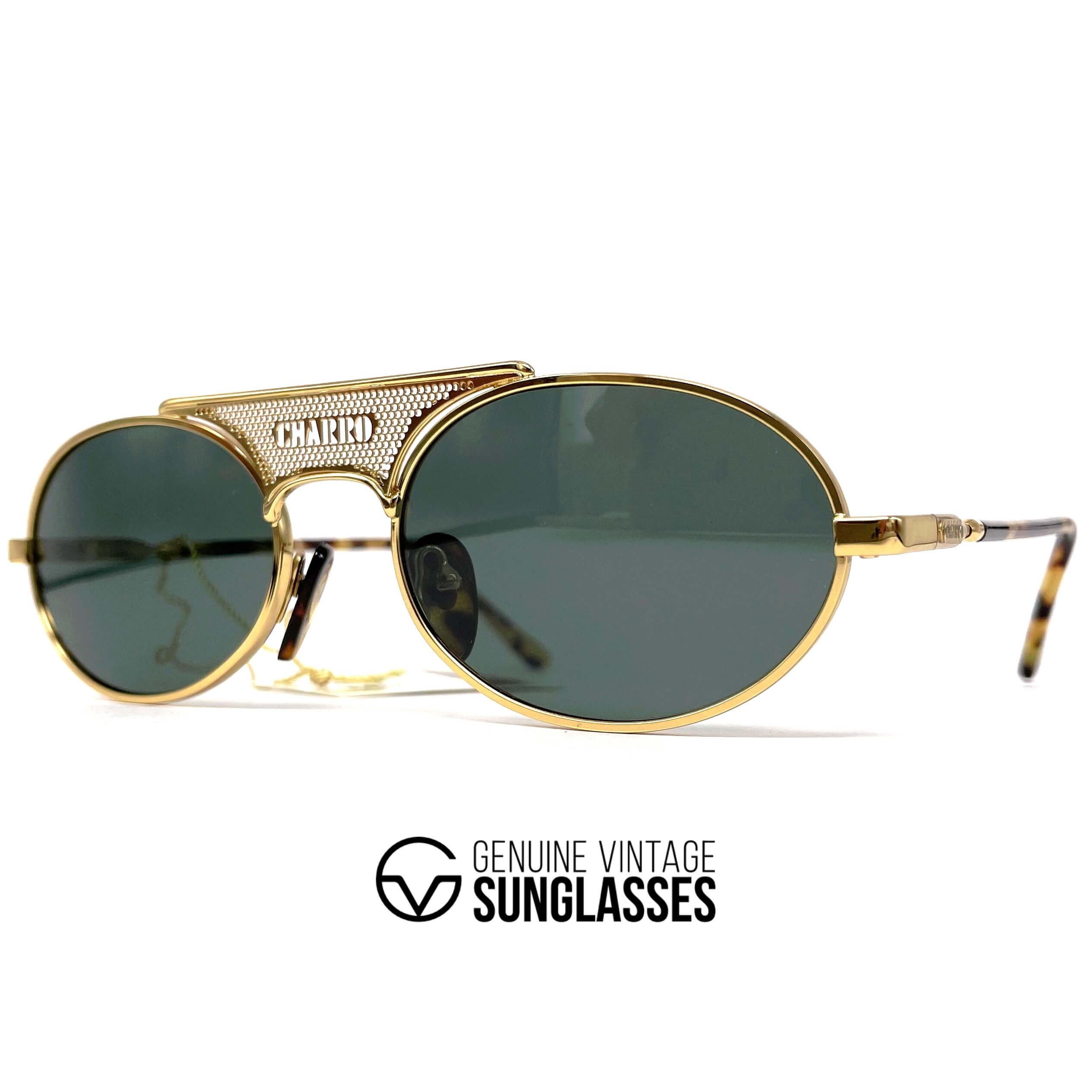Vintage CHARRO 4366 B By POLAROID gold sunglasses