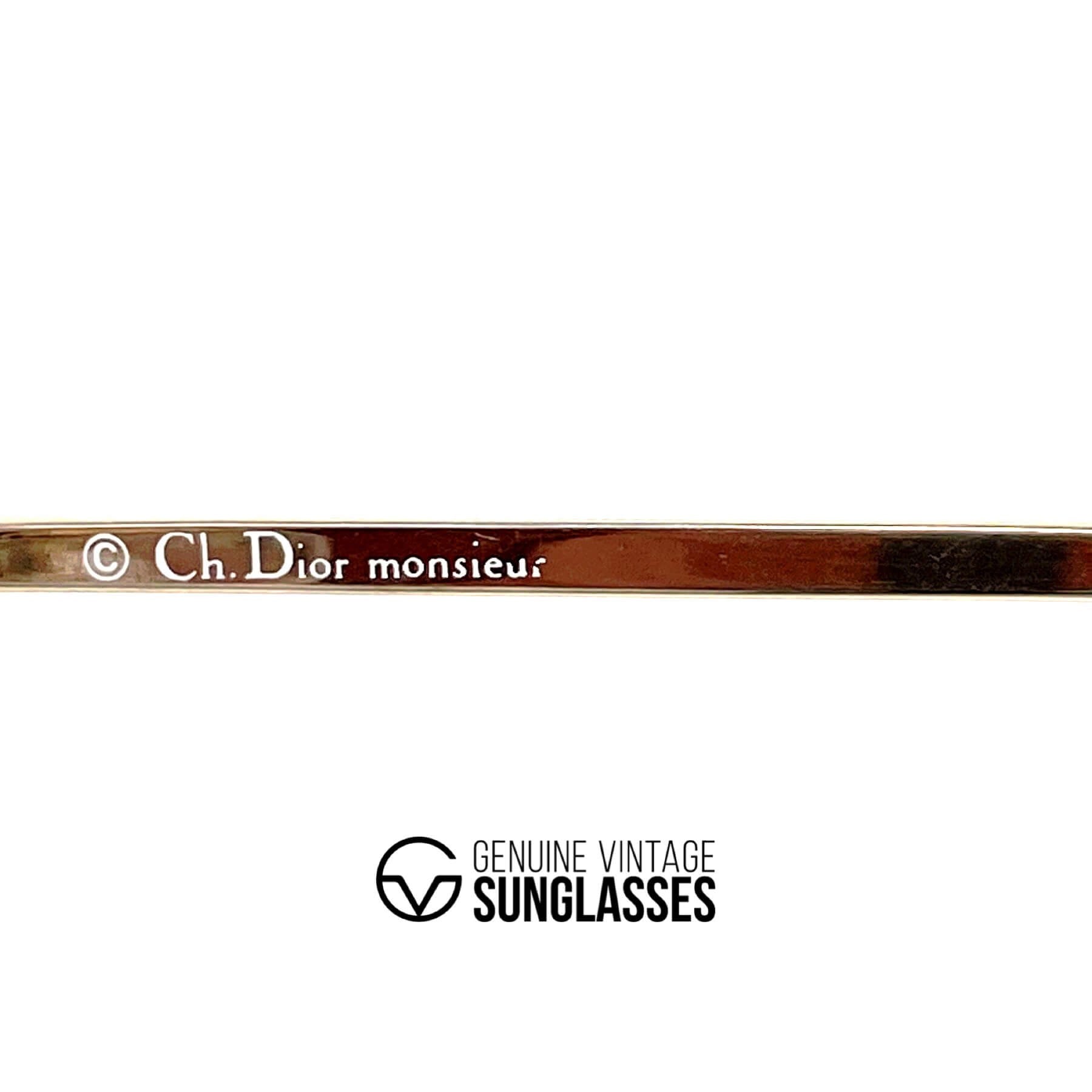 Vintage CHRISTIAN DIOR 2172 Monsieur gold folding sunglasses