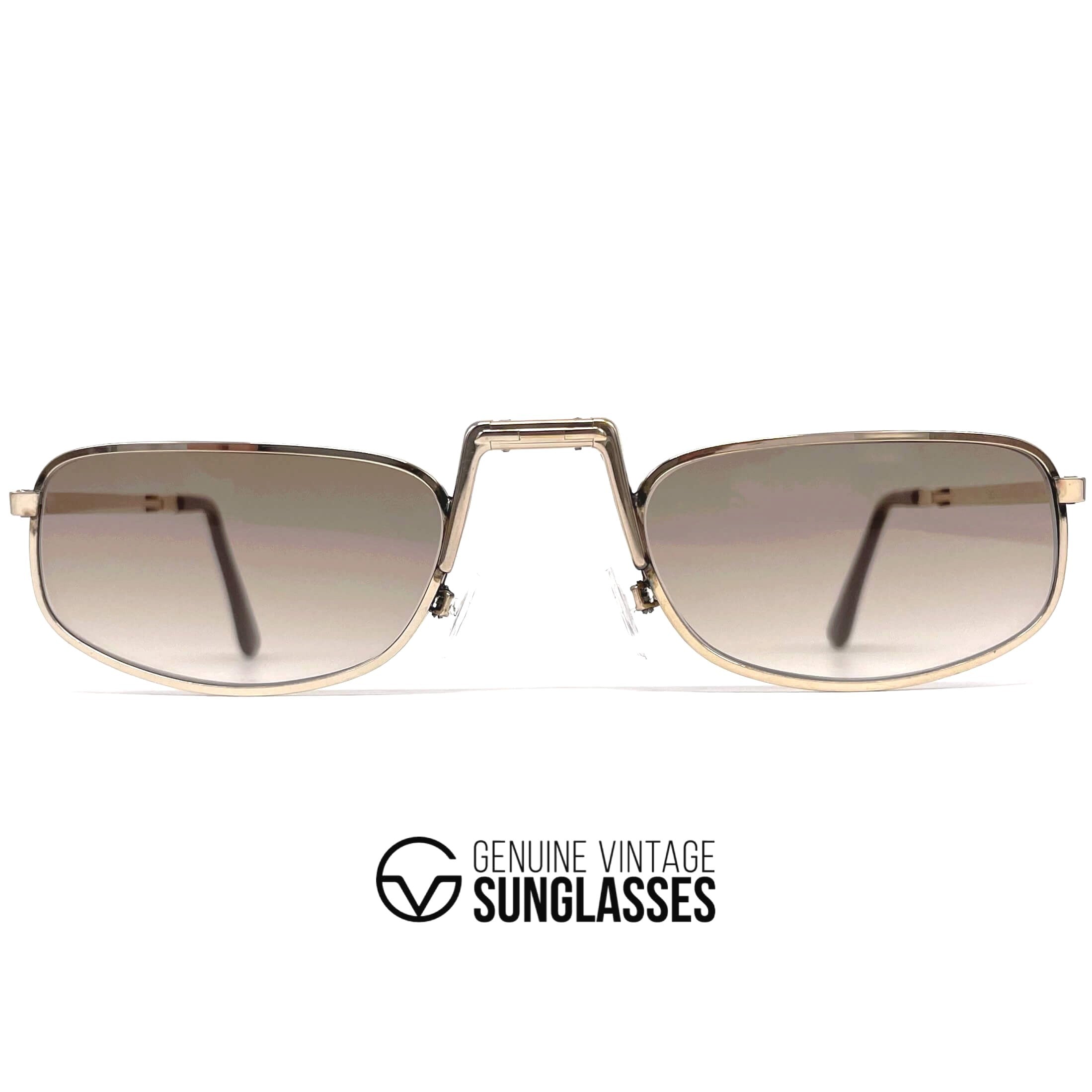Vintage CHRISTIAN DIOR 2172 Monsieur gold folding sunglasses
