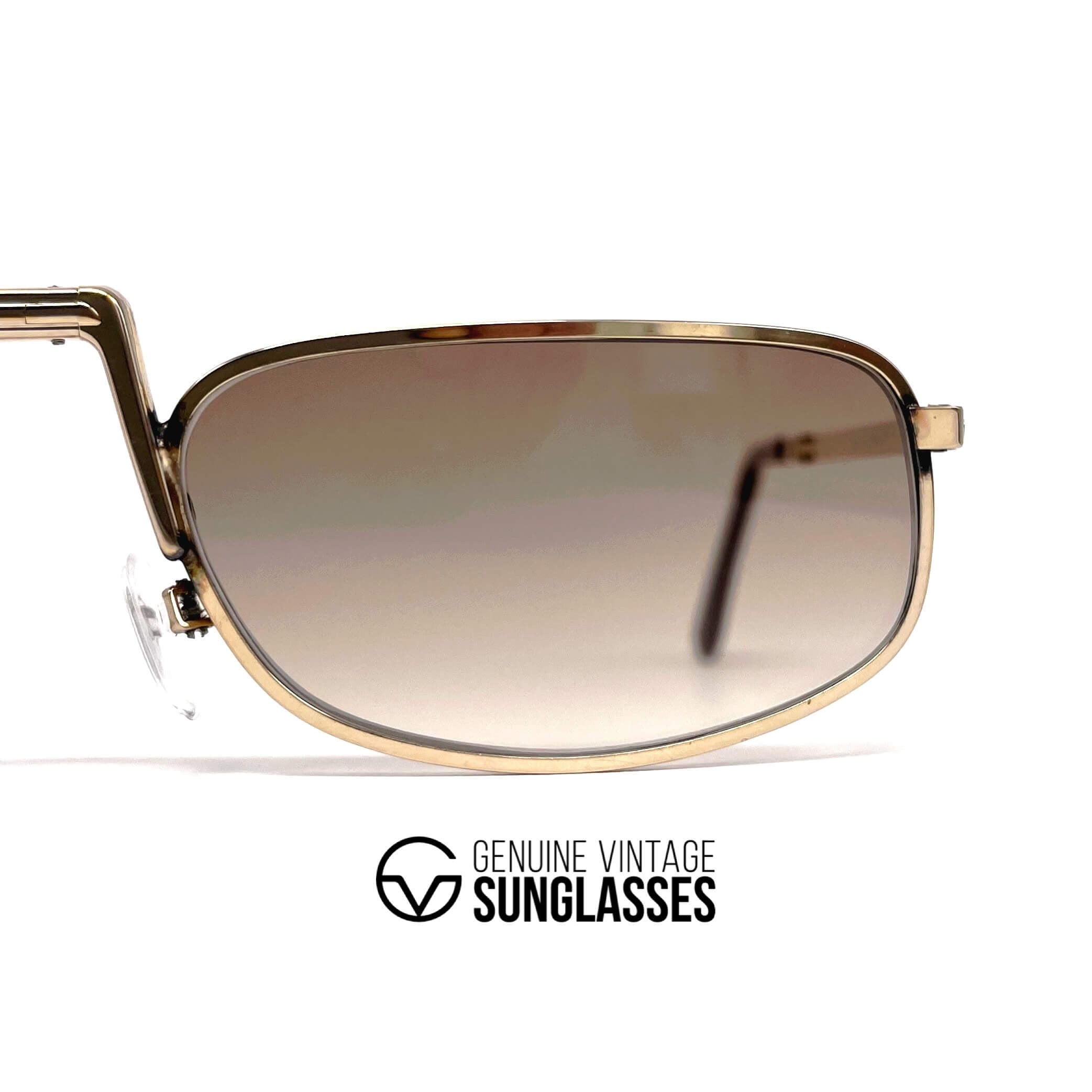 Vintage CHRISTIAN DIOR 2172 Monsieur gold folding sunglasses