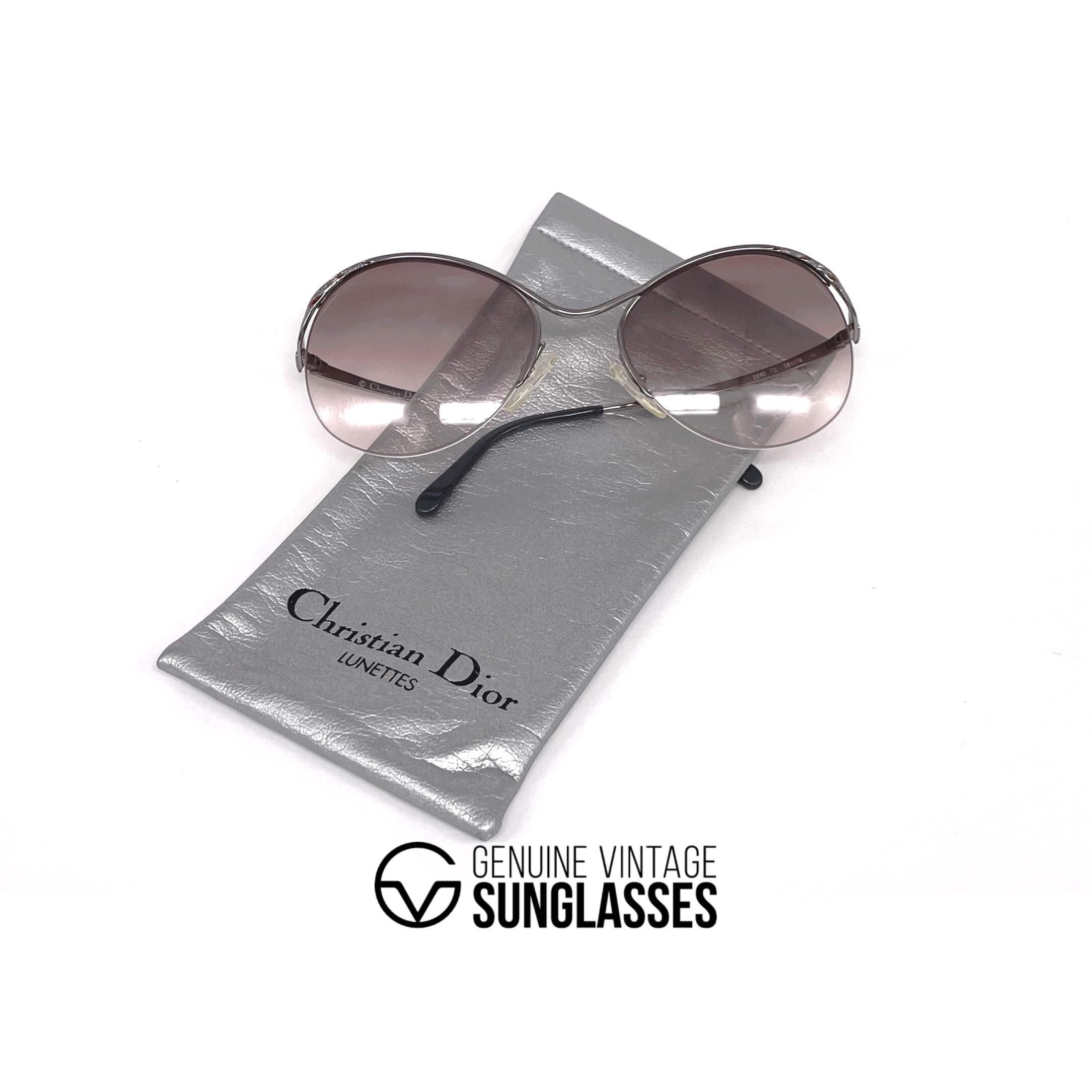 Vintage CHRISTIAN DIOR 2240 rimless sunglasses