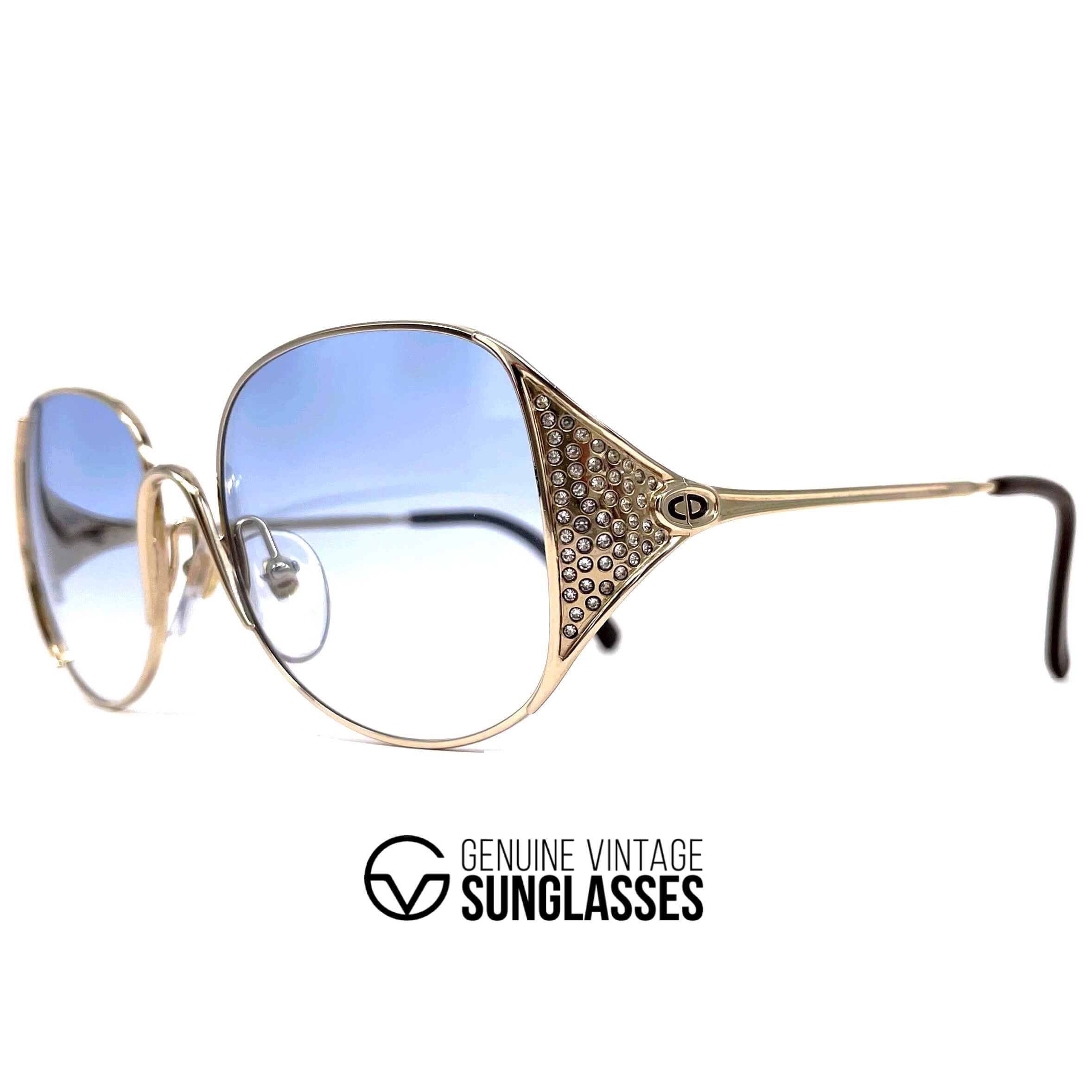 Vintage CHRISTIAN DIOR 2362 gold sunglasses