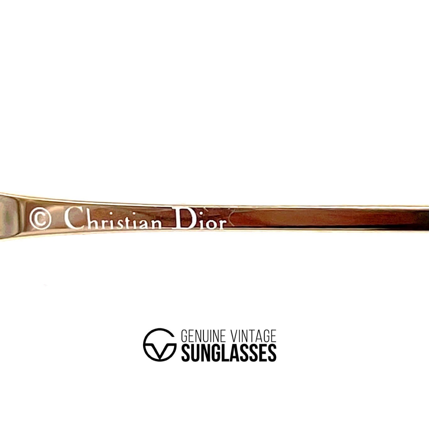 Vintage CHRISTIAN DIOR 2362 gold sunglasses