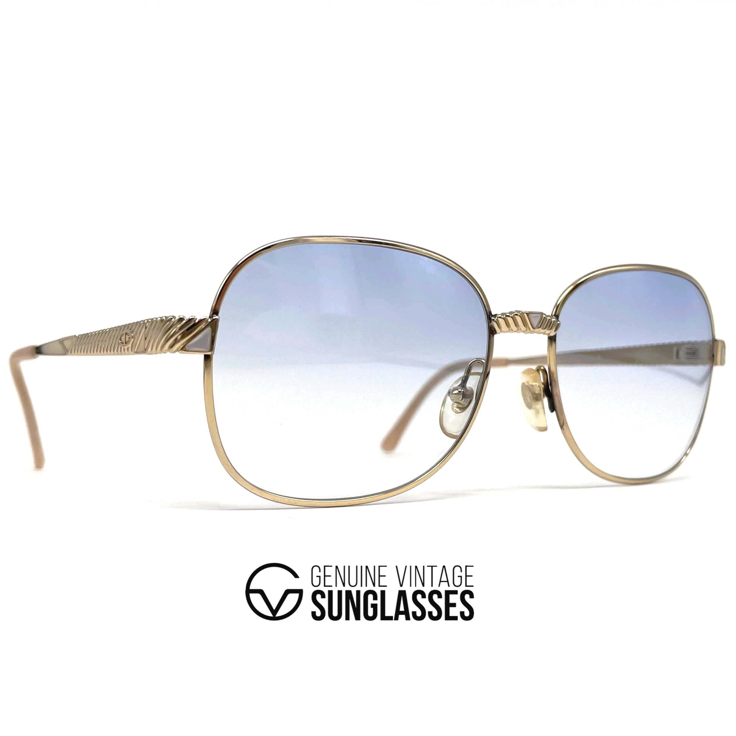 Vintage CHRISTIAN DIOR 2424 gold sunglasses