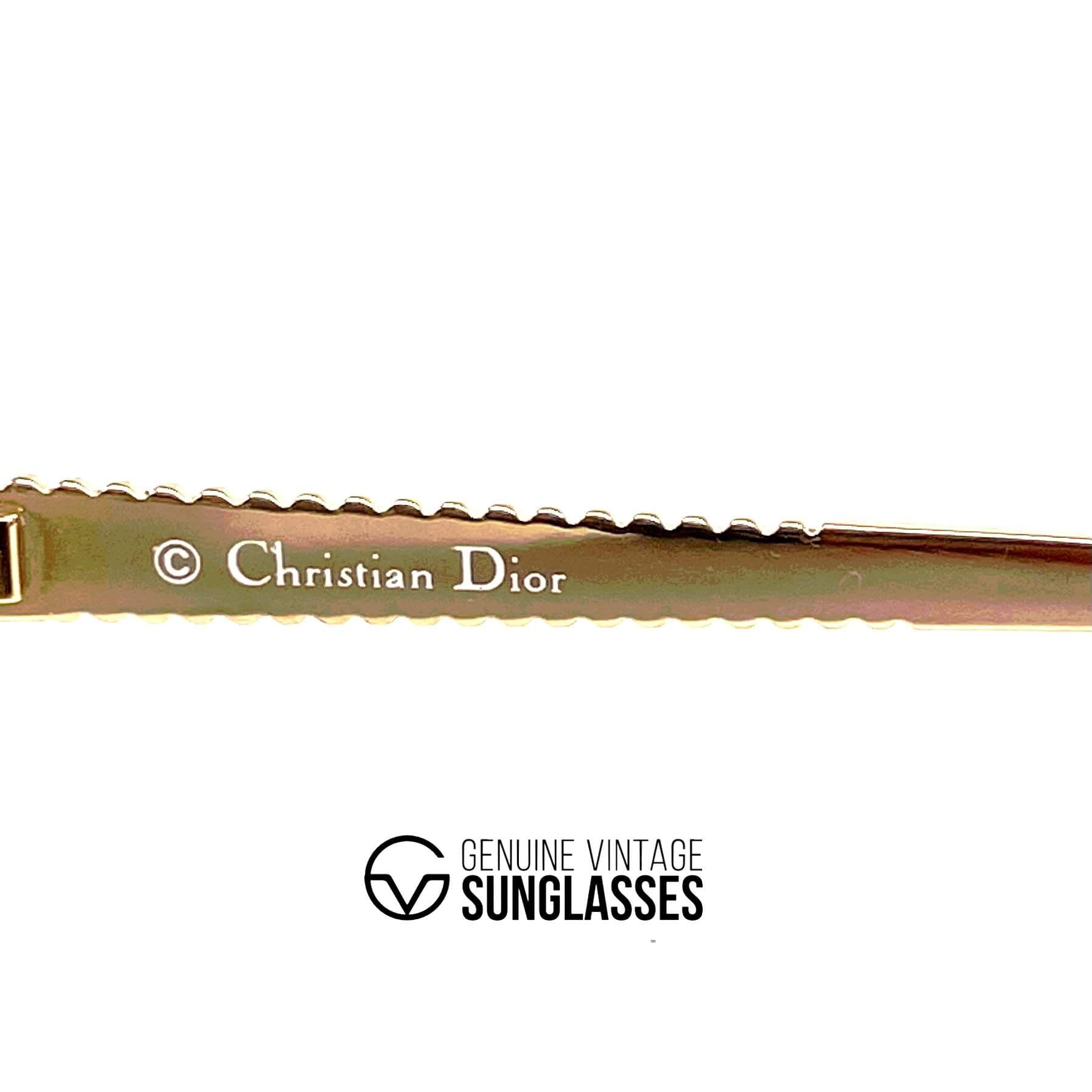Vintage CHRISTIAN DIOR 2424 gold sunglasses