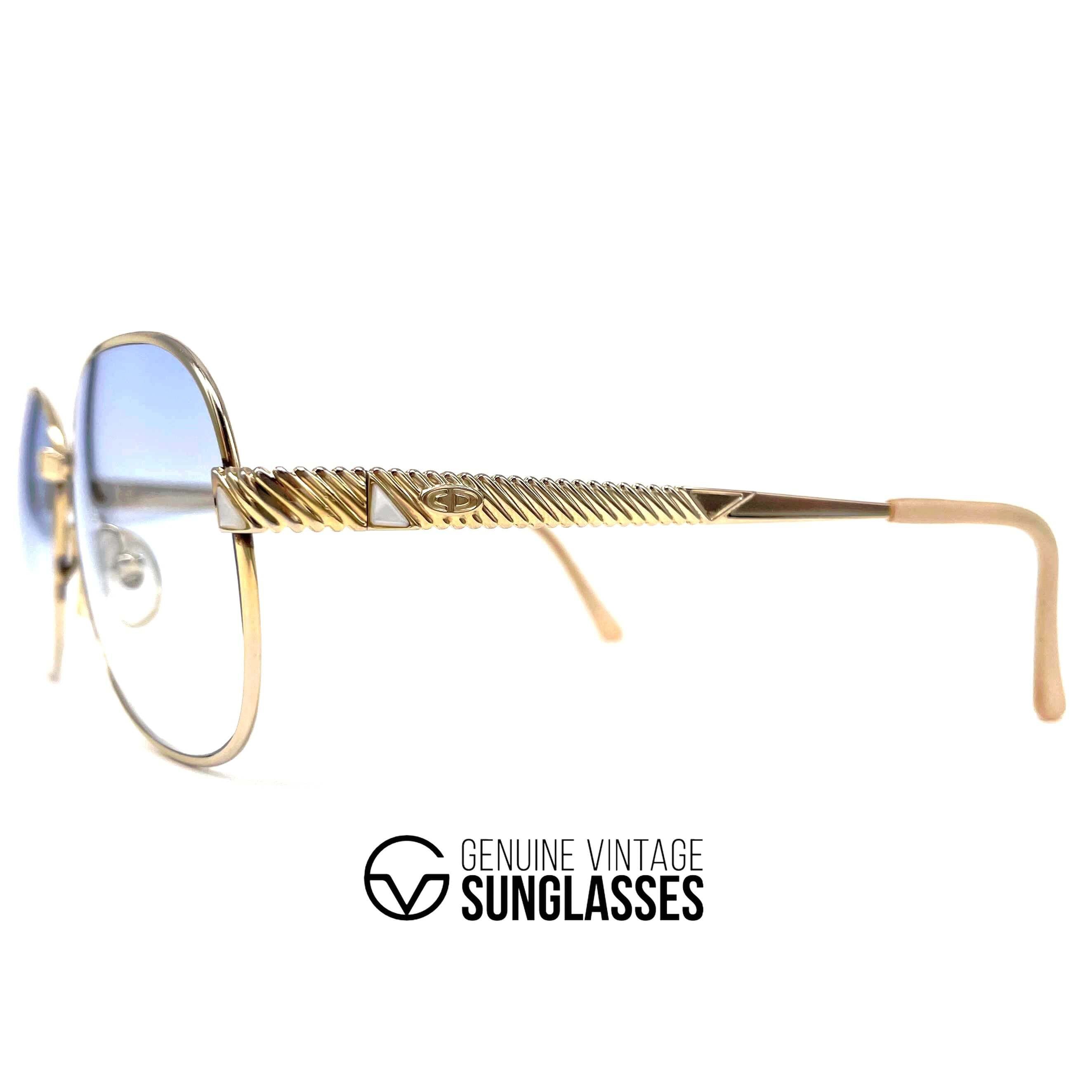 Vintage CHRISTIAN DIOR 2424 gold sunglasses