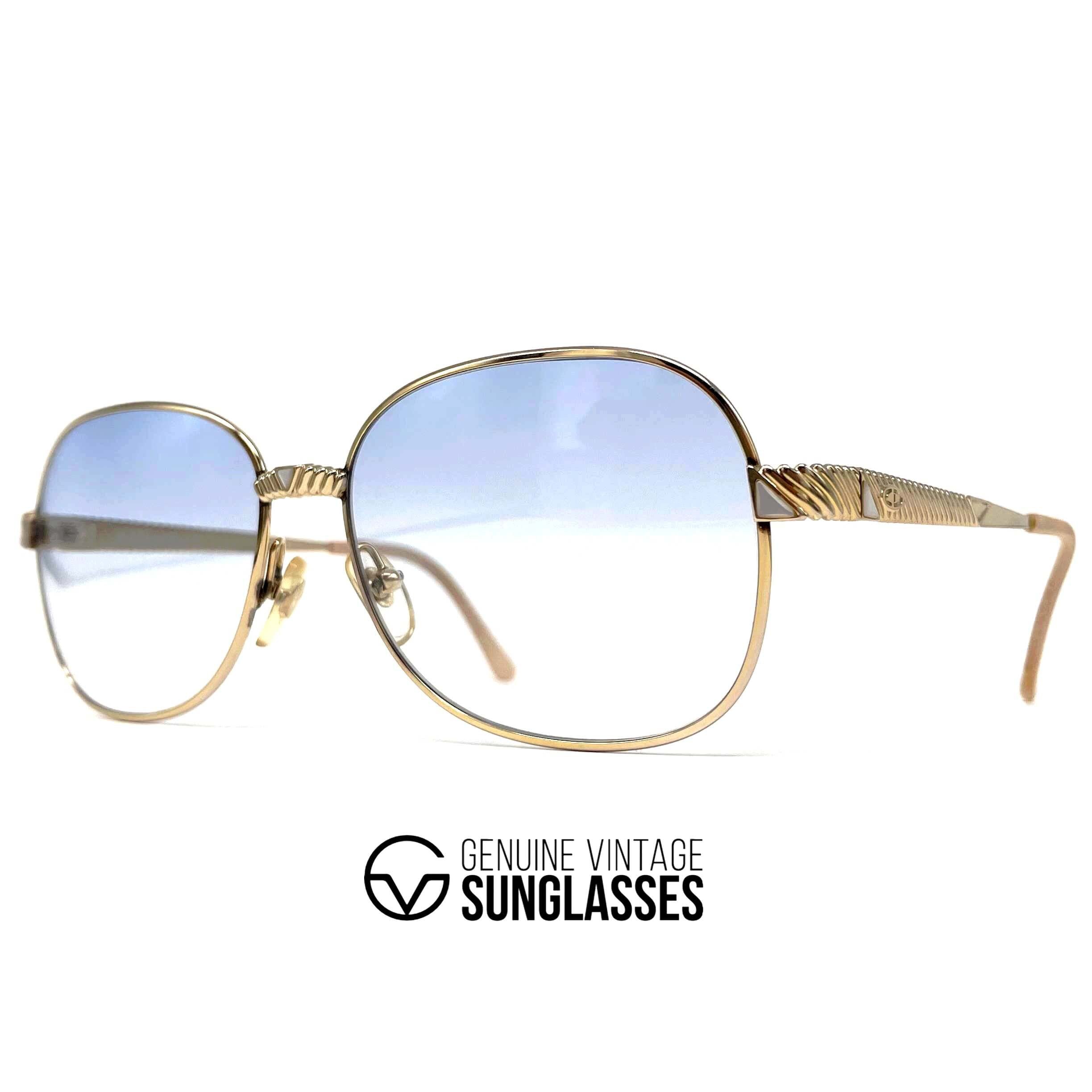 Vintage CHRISTIAN DIOR 2424 gold sunglasses
