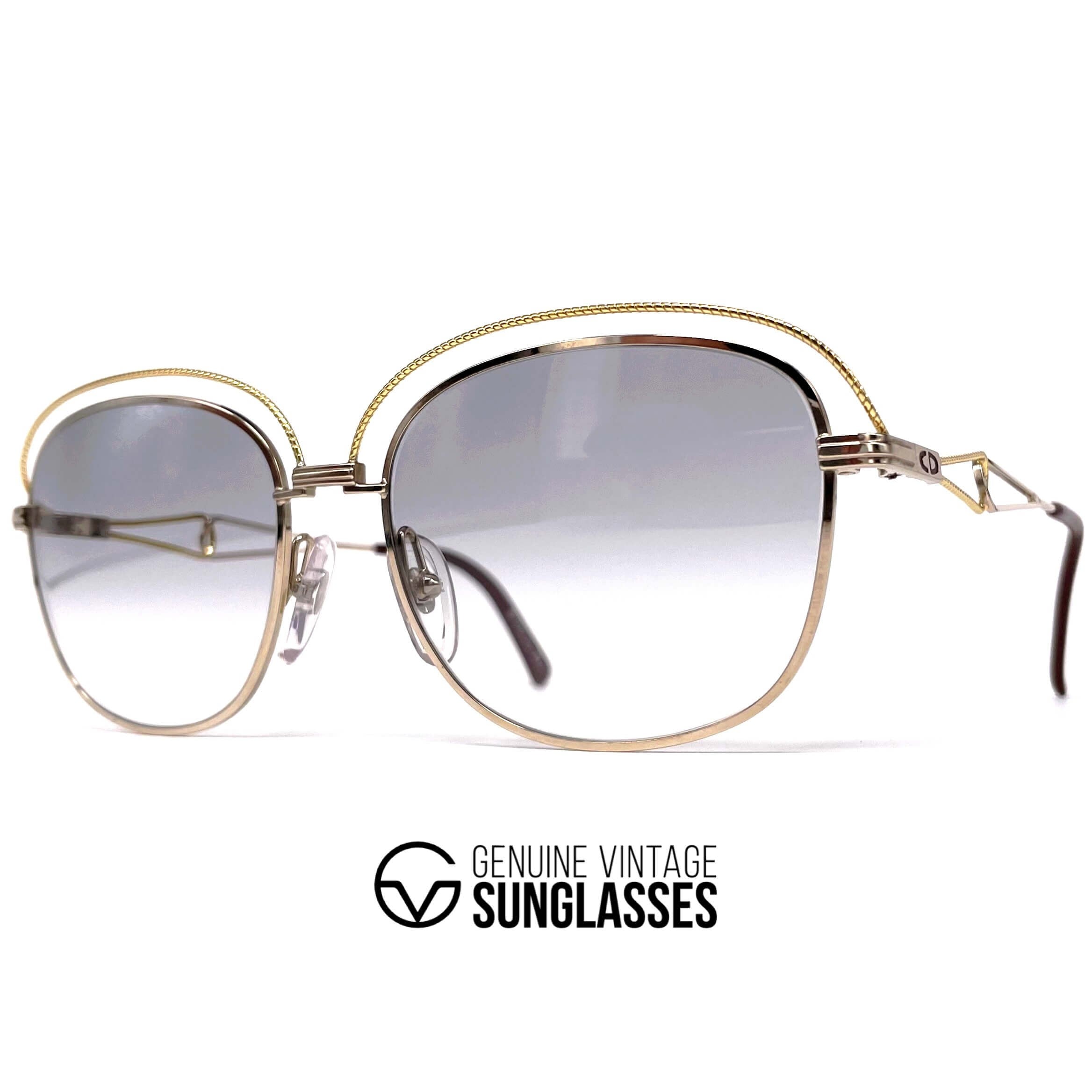 Vintage CHRISTIAN DIOR 2461 gold sunglasses