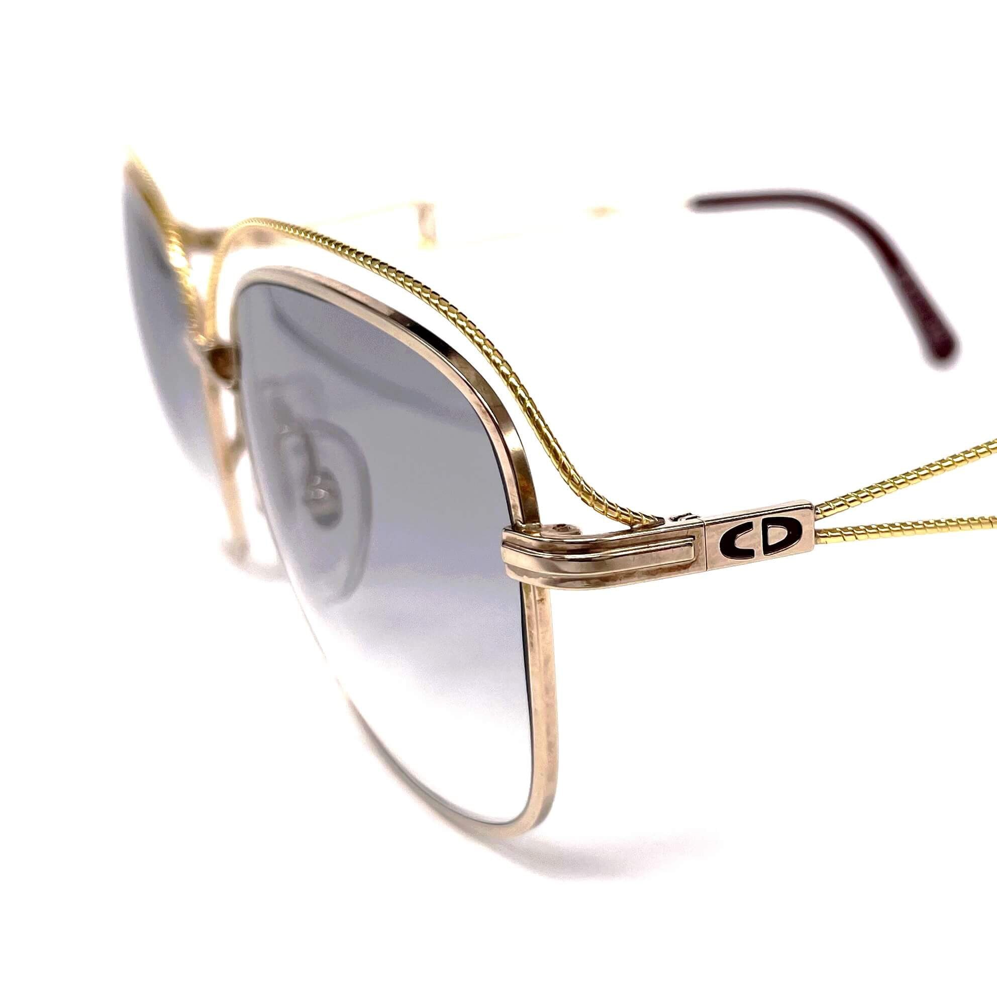 Vintage CHRISTIAN DIOR 2461 gold sunglasses