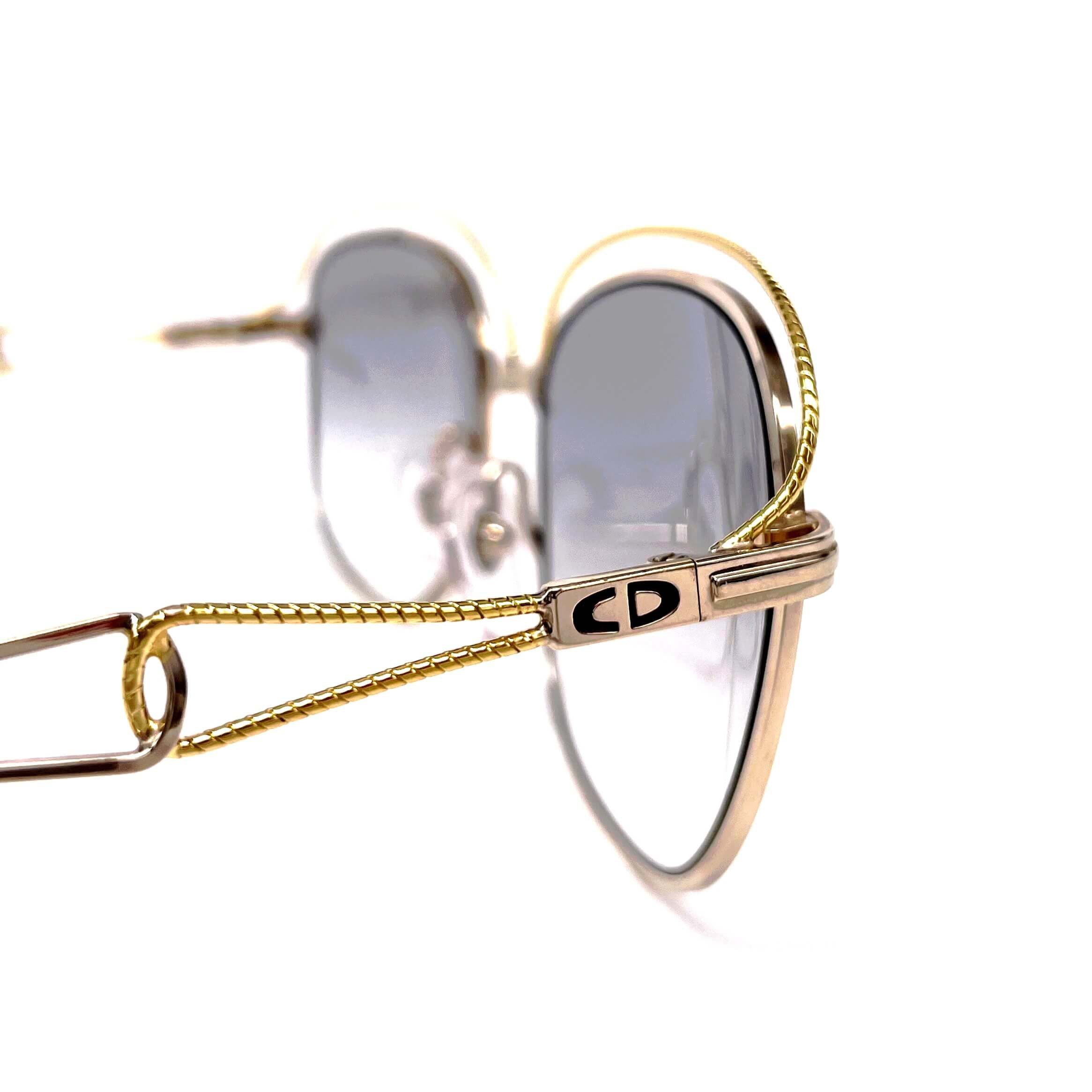 Vintage CHRISTIAN DIOR 2461 gold sunglasses