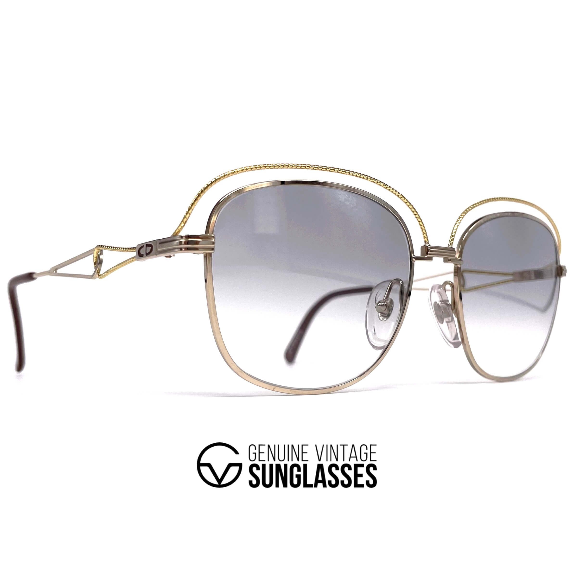Vintage CHRISTIAN DIOR 2461 gold sunglasses