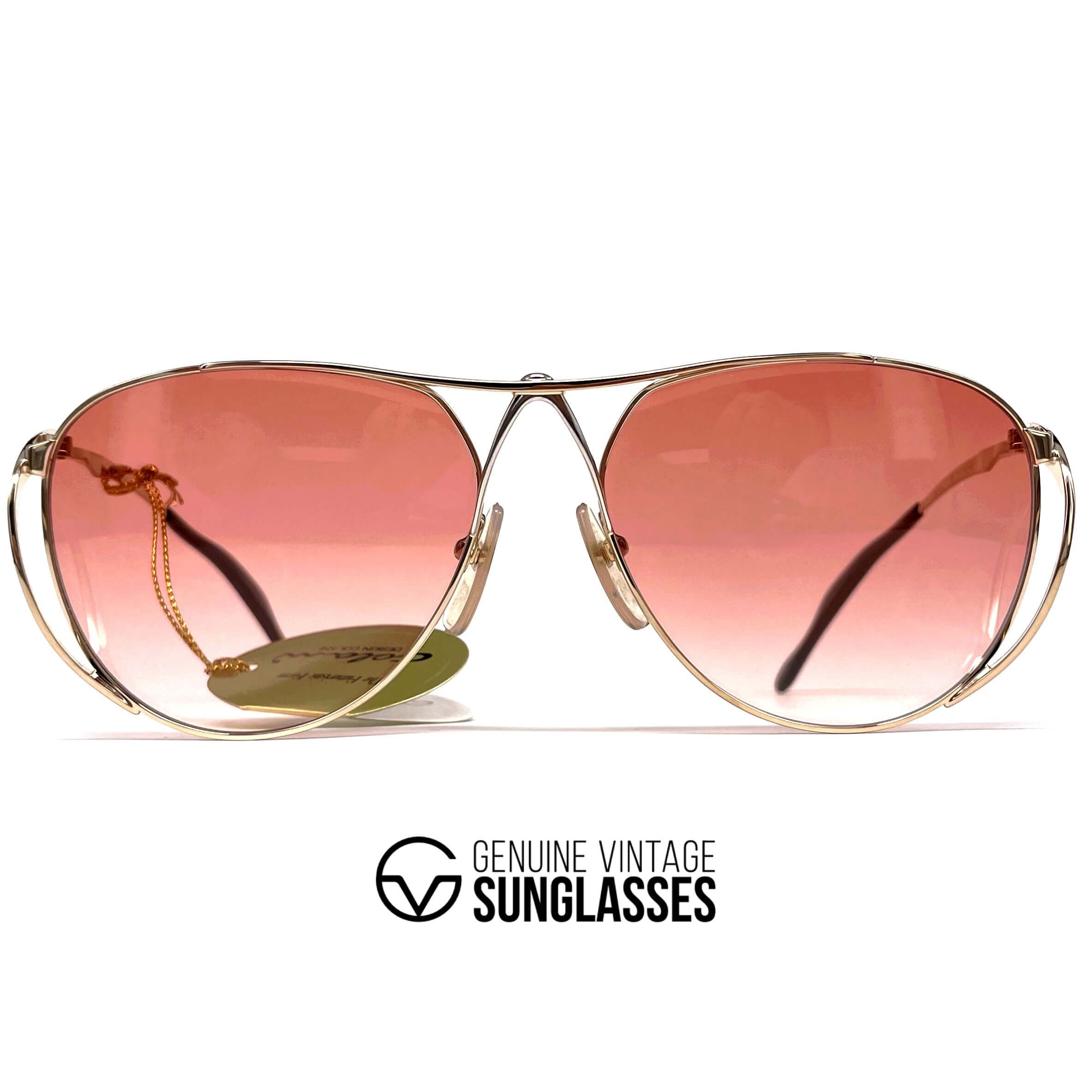 Vintage COLANI 1002 futuristic art gold red sunglasses