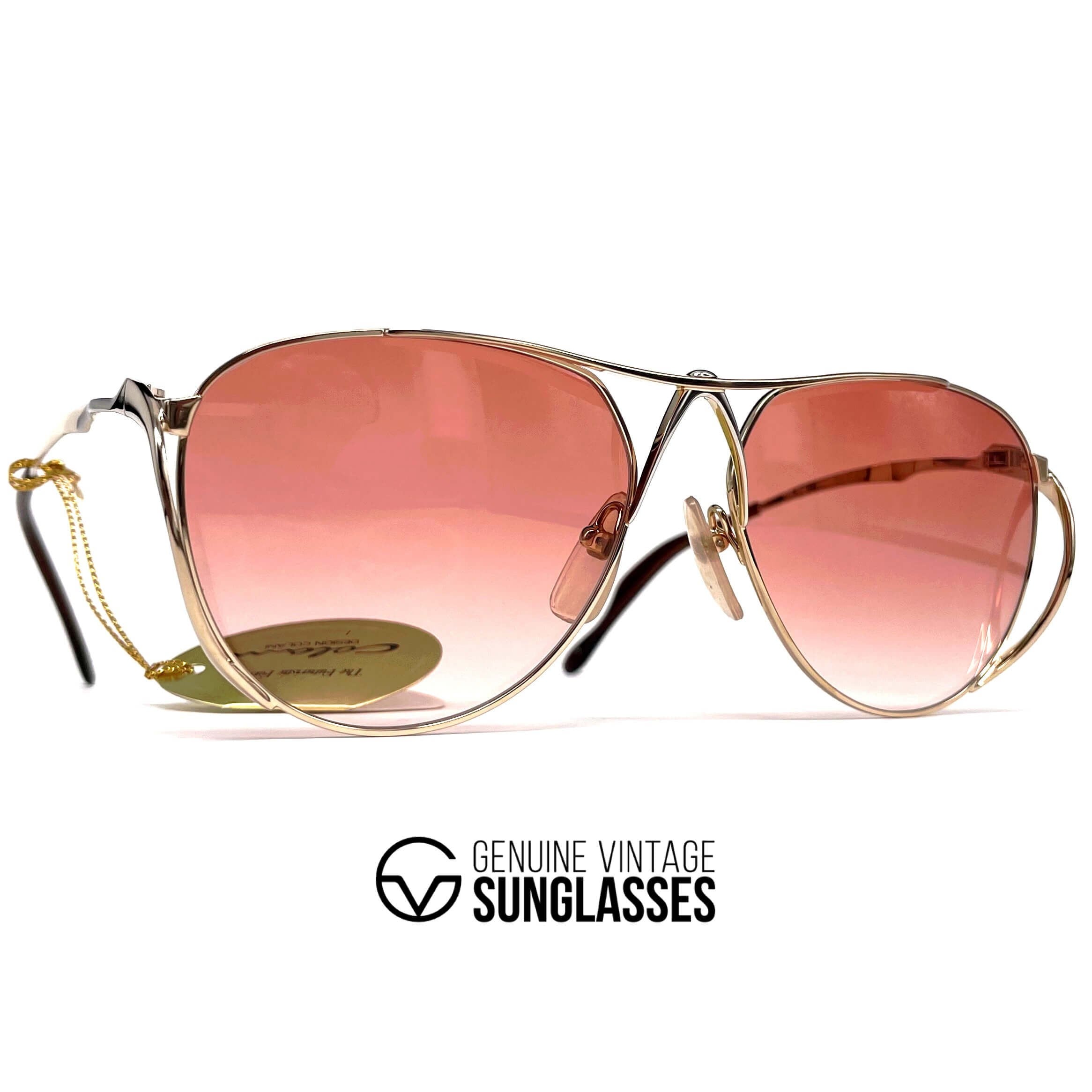 Vintage COLANI 1002 futuristic art gold red sunglasses