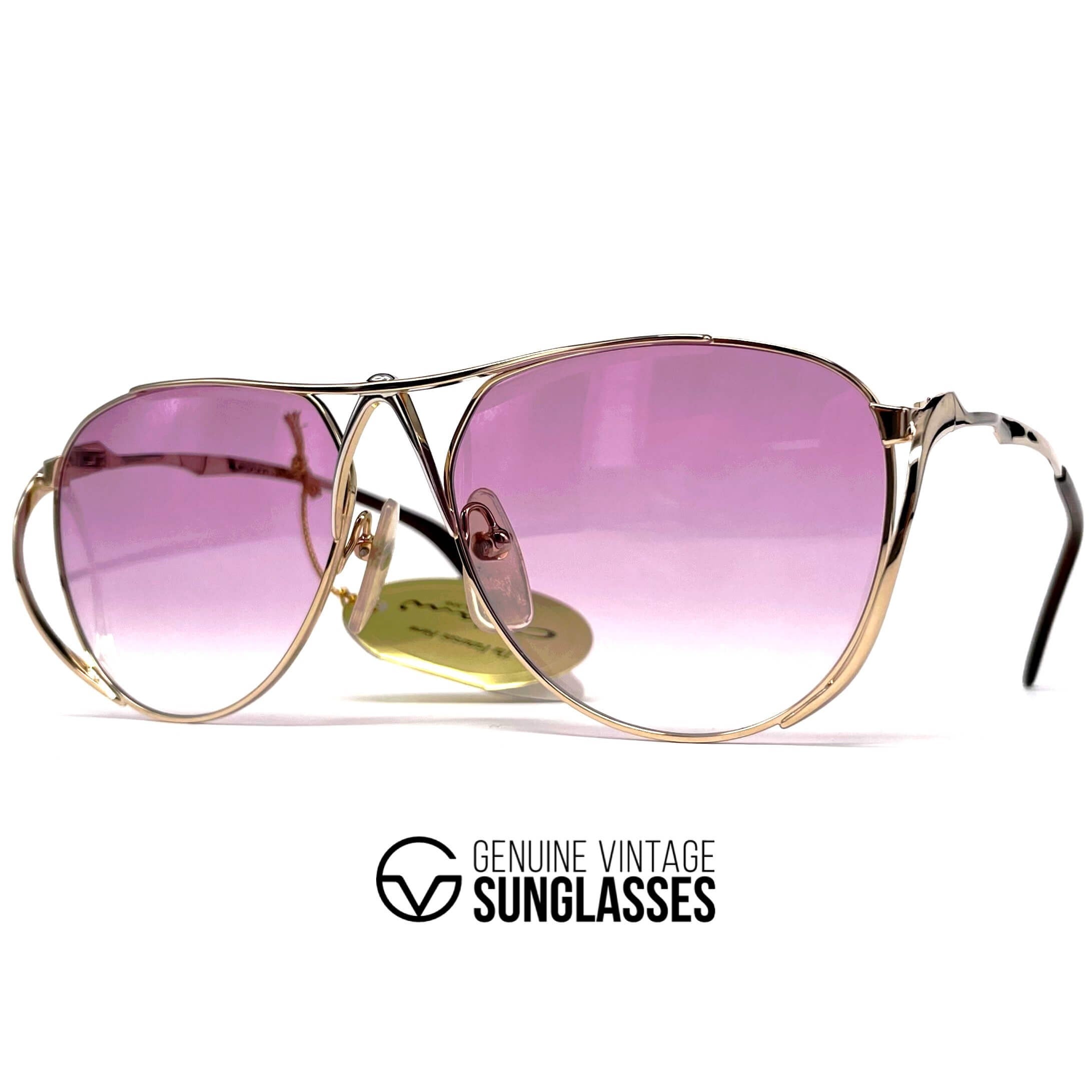 Vintage COLANI 1002 futuristic art gold sunglasses