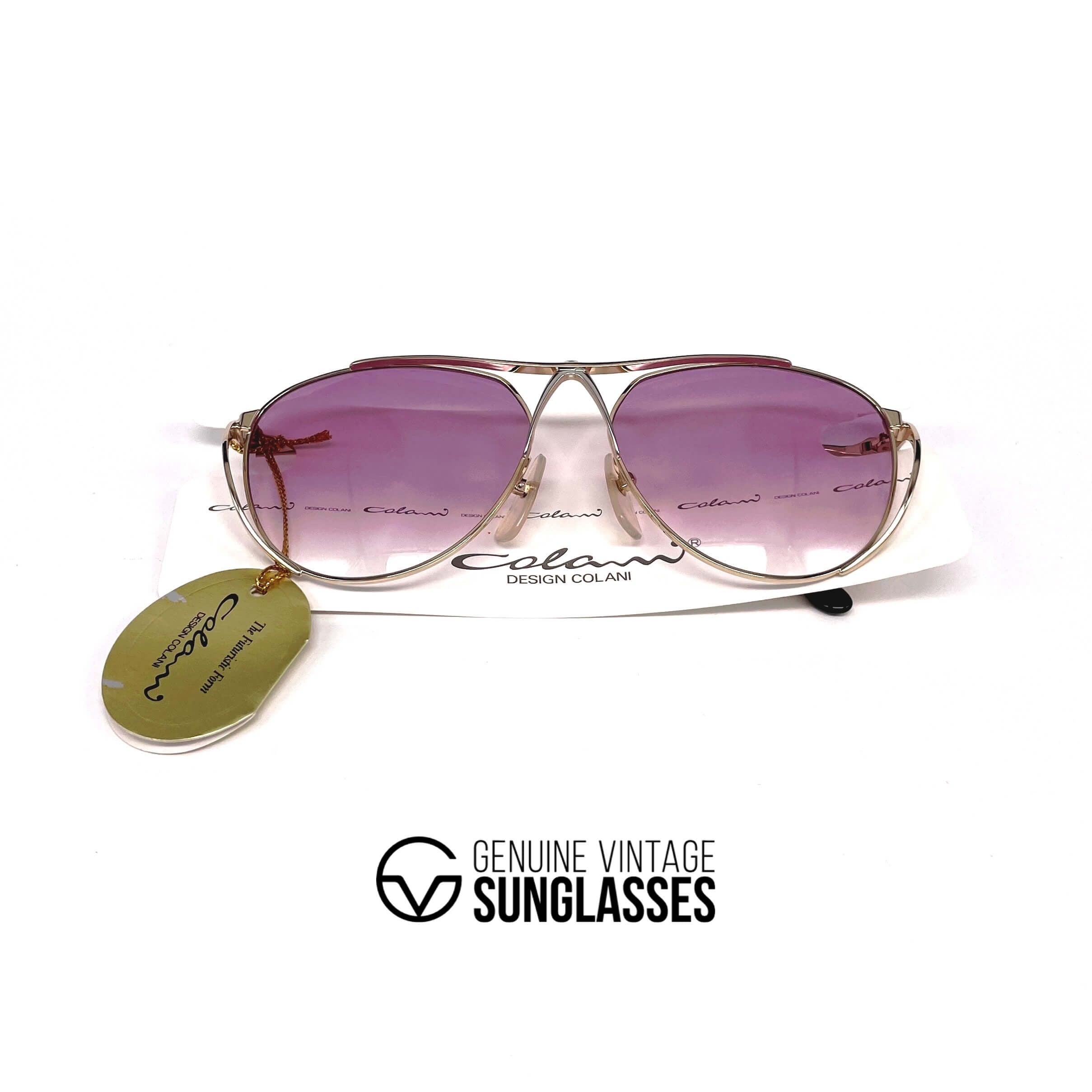 Vintage COLANI 1002 futuristic art gold sunglasses