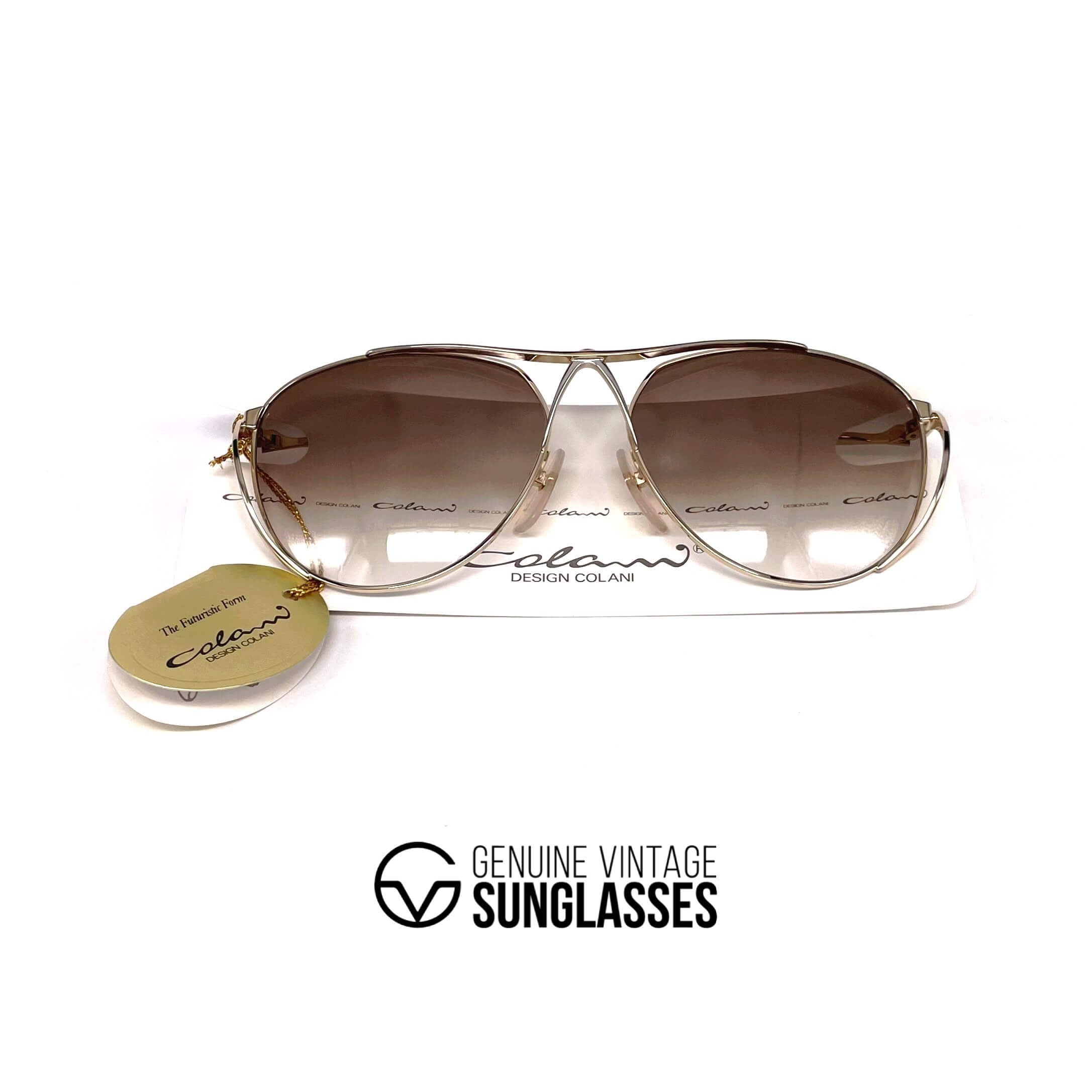 Vintage COLANI 1002 futuristic art gold sunglasses