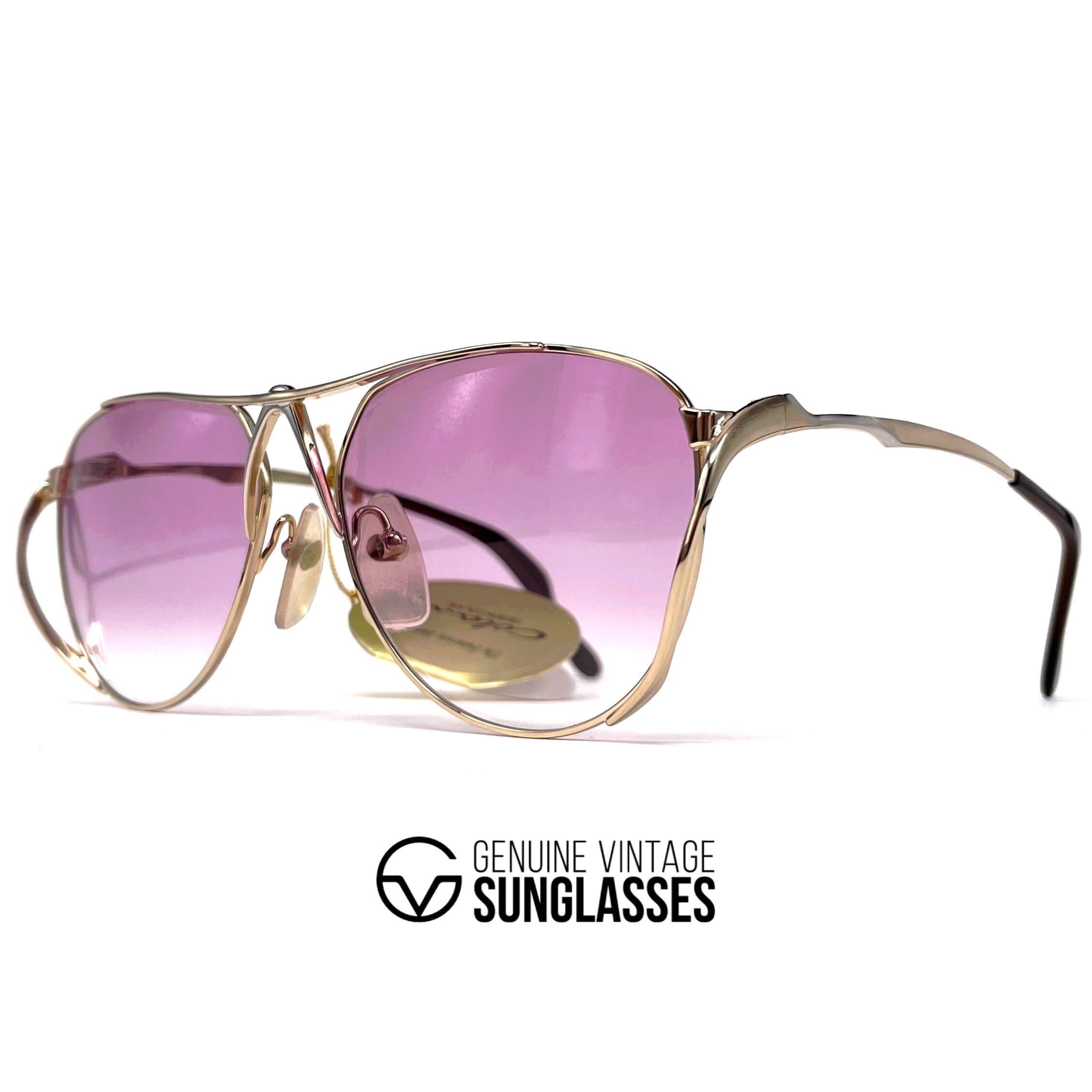 Vintage COLANI 1002 futuristic art gold sunglasses
