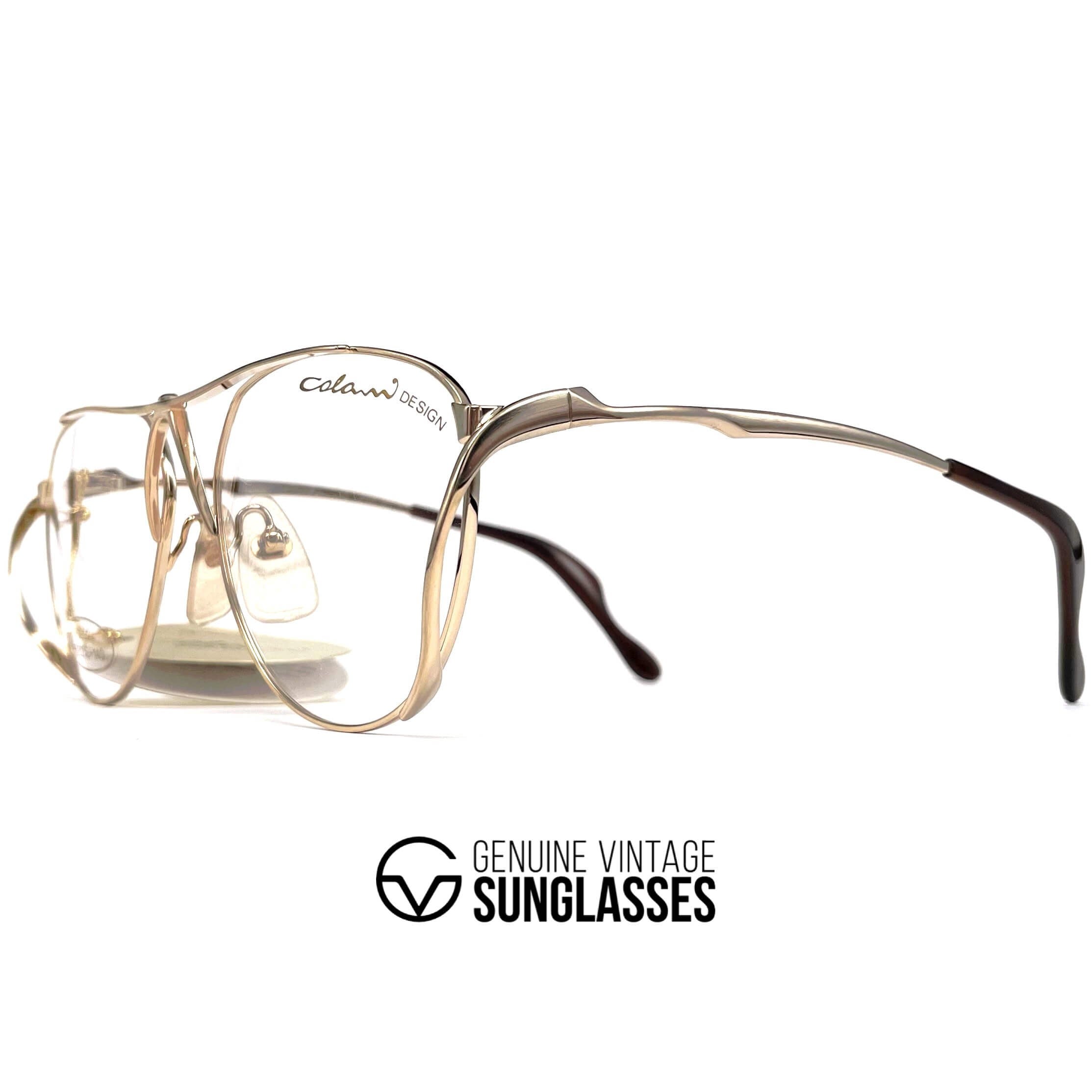 Vintage COLANI 1002 futuristic gold art glasses frames medium