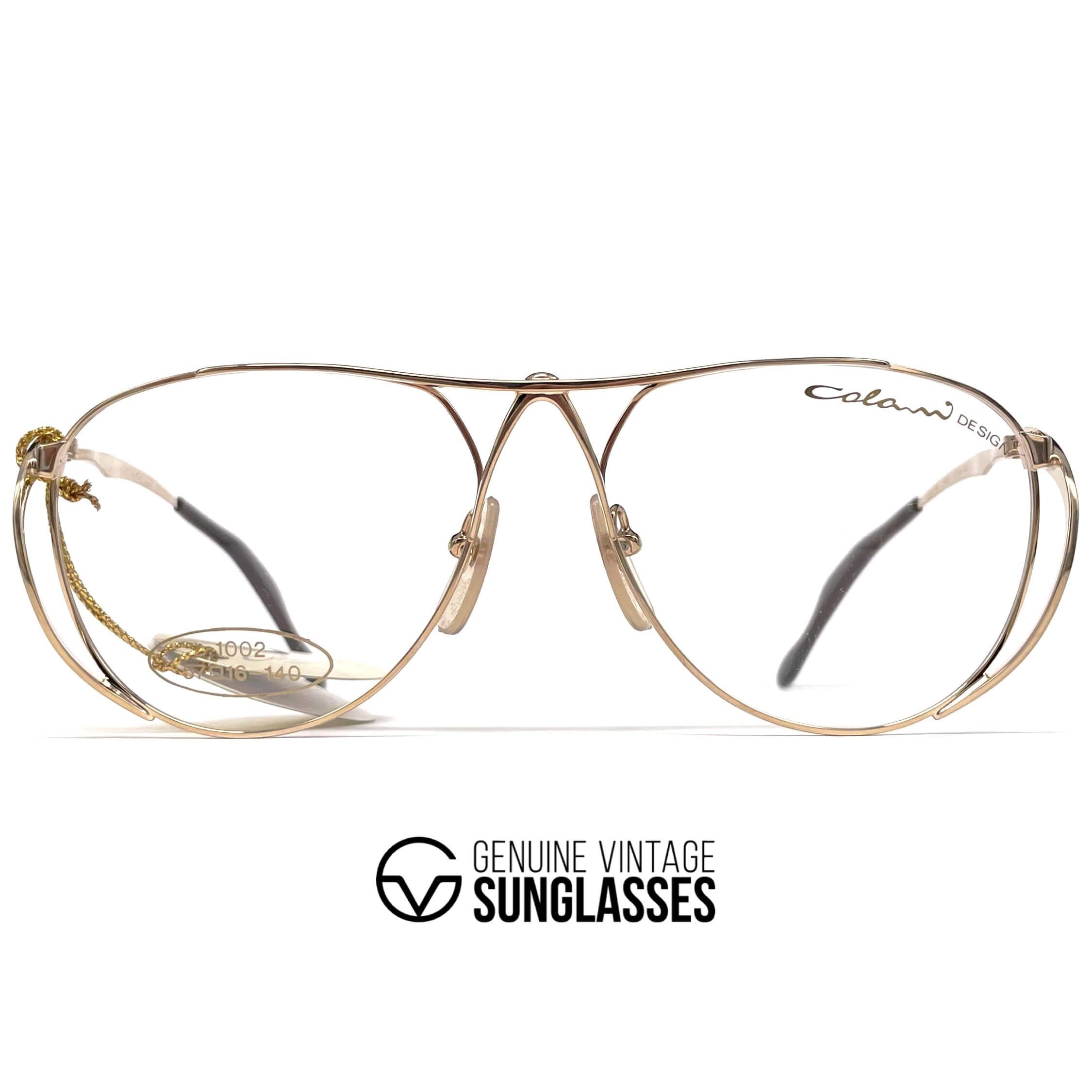 Vintage COLANI 1002 futuristic gold art glasses frames medium