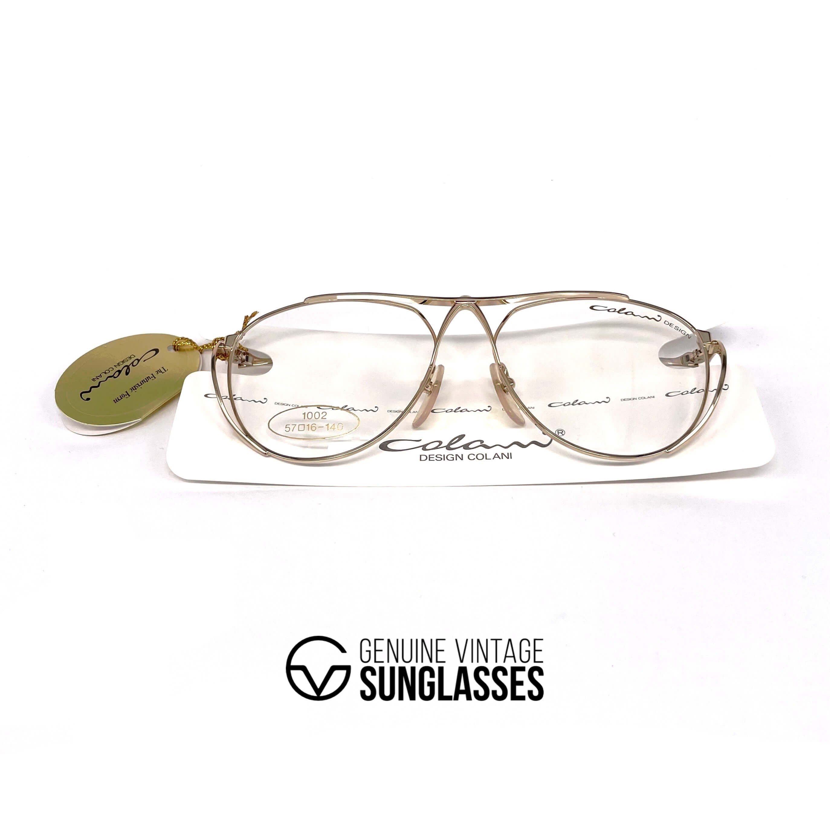Vintage COLANI 1002 futuristic gold art glasses frames medium
