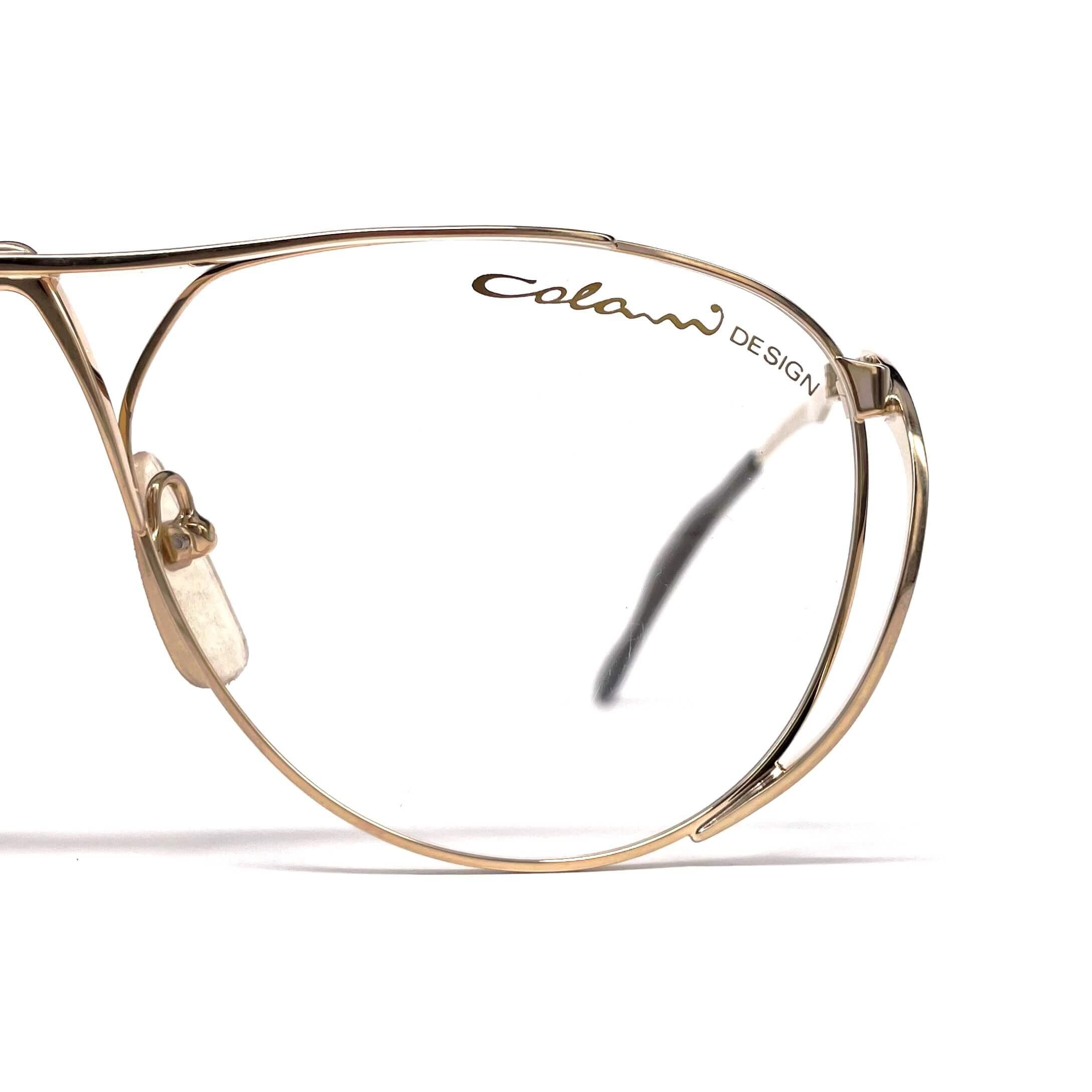 Vintage COLANI 1002 futuristic gold art glasses frames medium