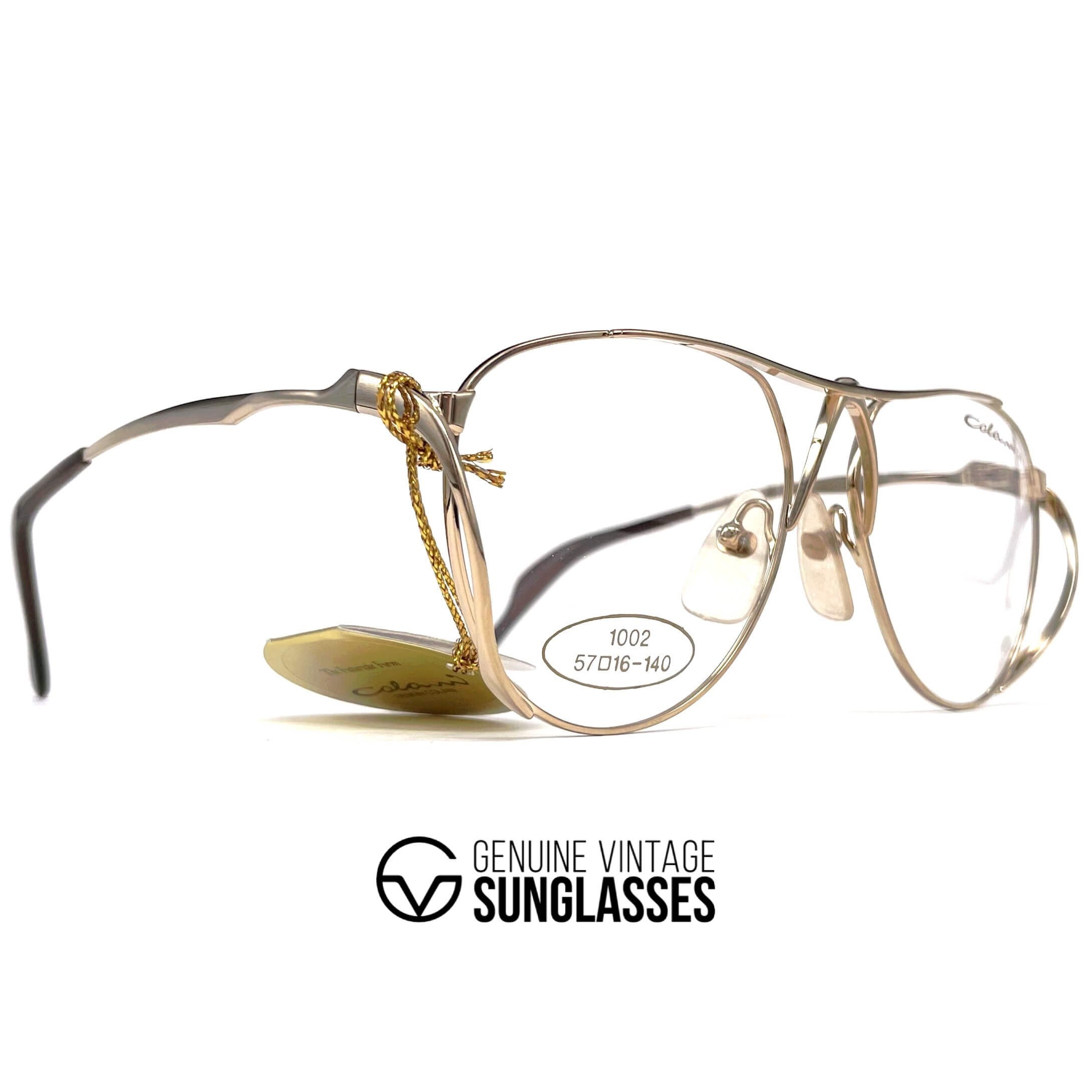 Vintage COLANI 1002 futuristic gold art glasses frames medium