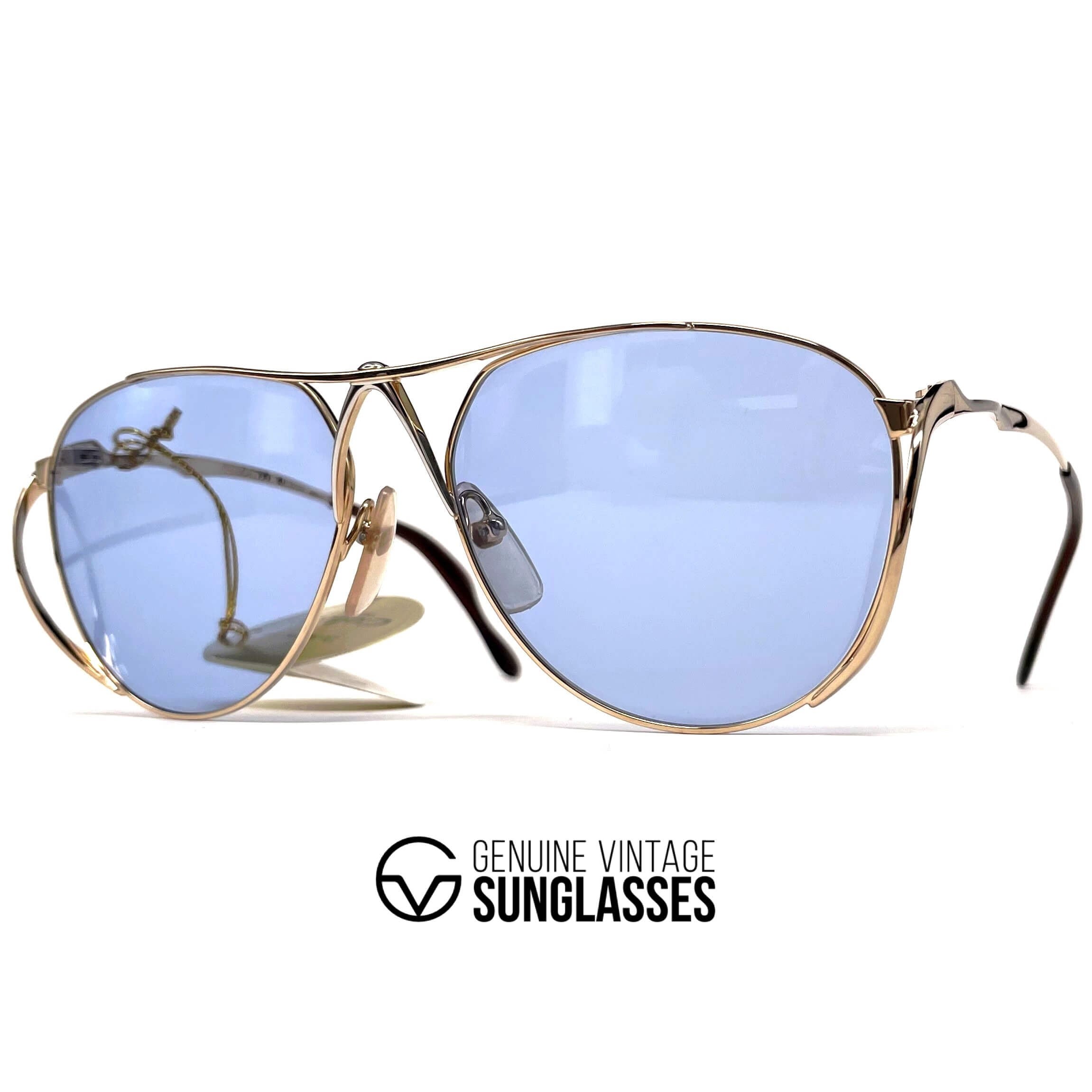 Vintage COLANI 1002 gold blue futuristic art sunglasses