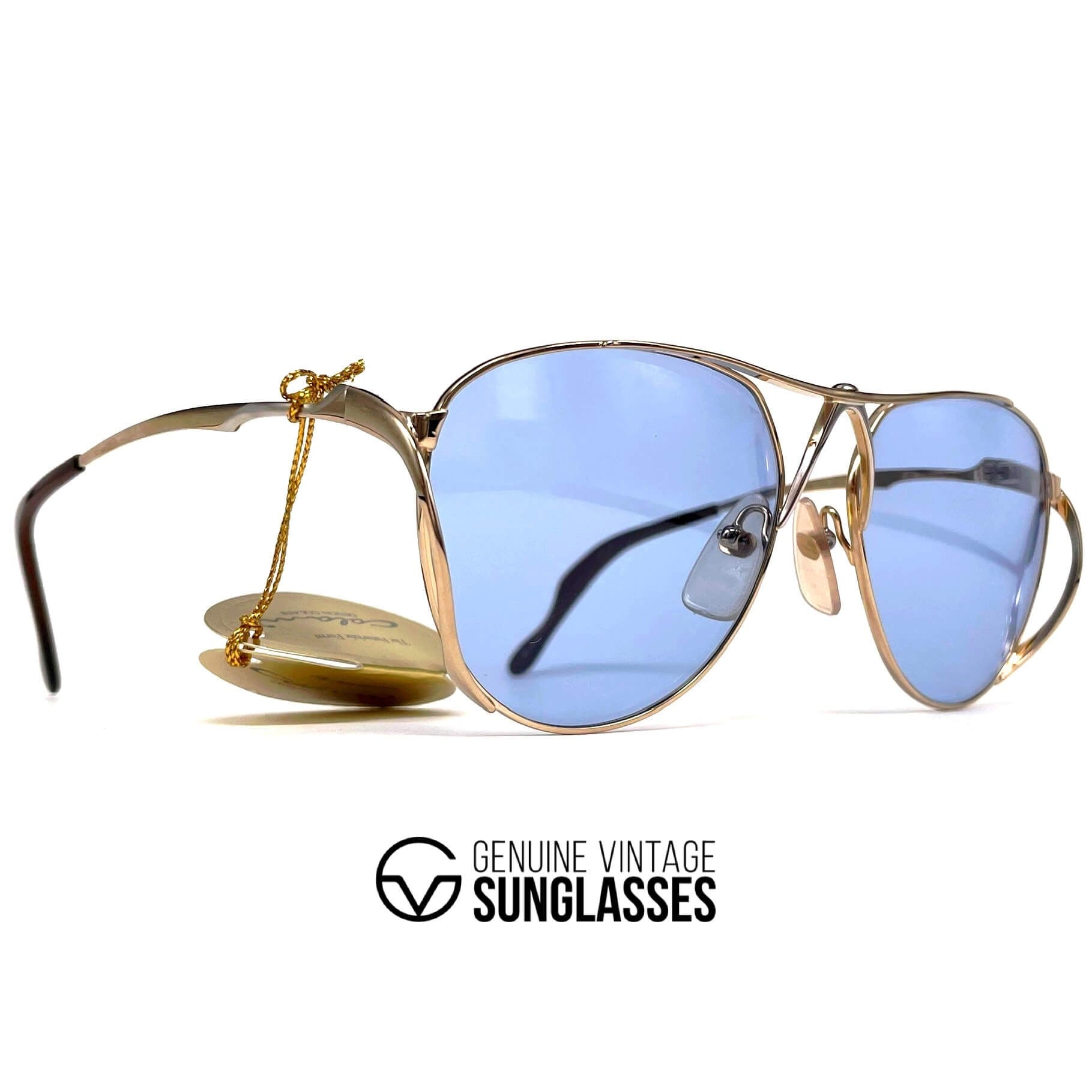 Vintage COLANI 1002 gold blue futuristic art sunglasses