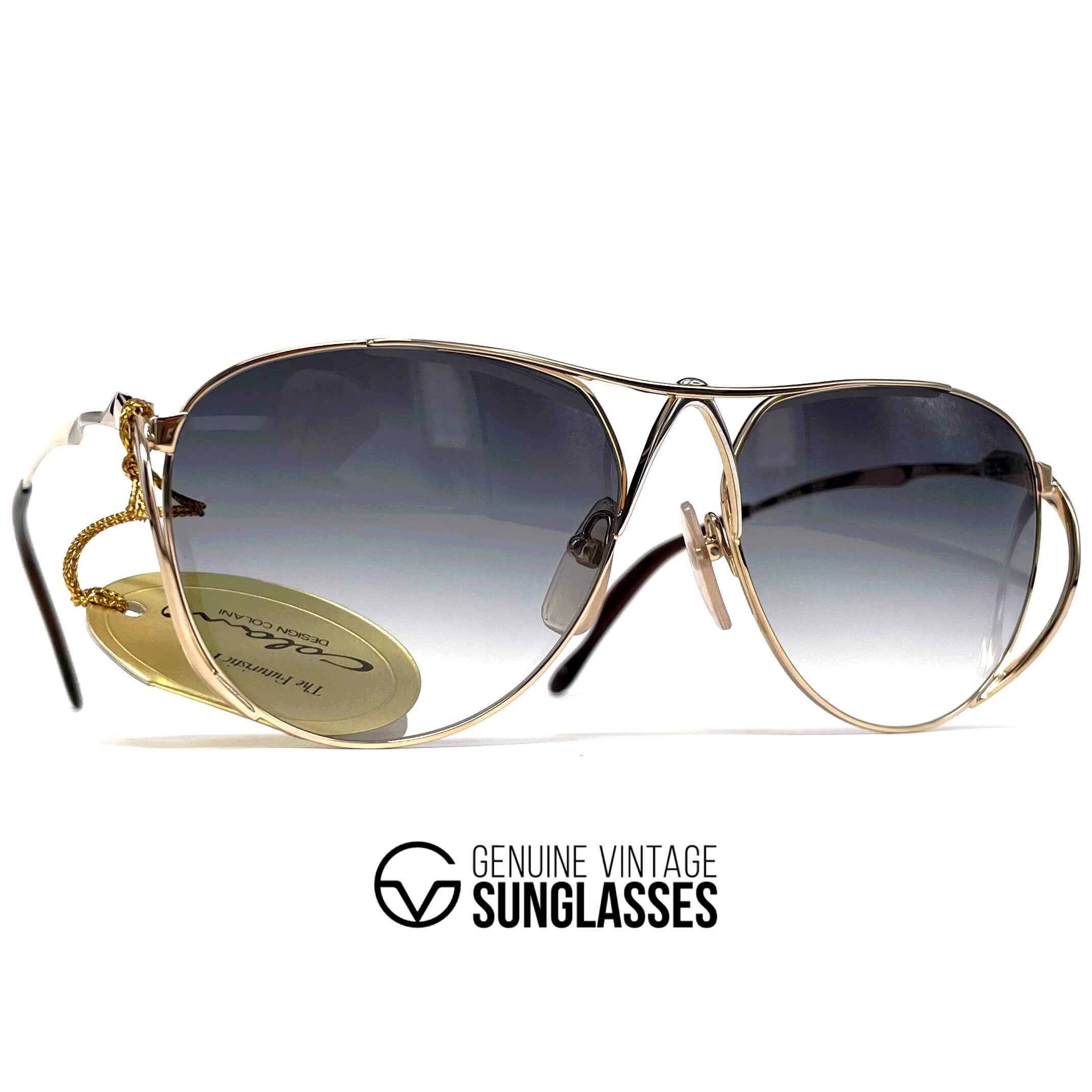 Vintage COLANI 1002 gold futuristic art sunglasses
