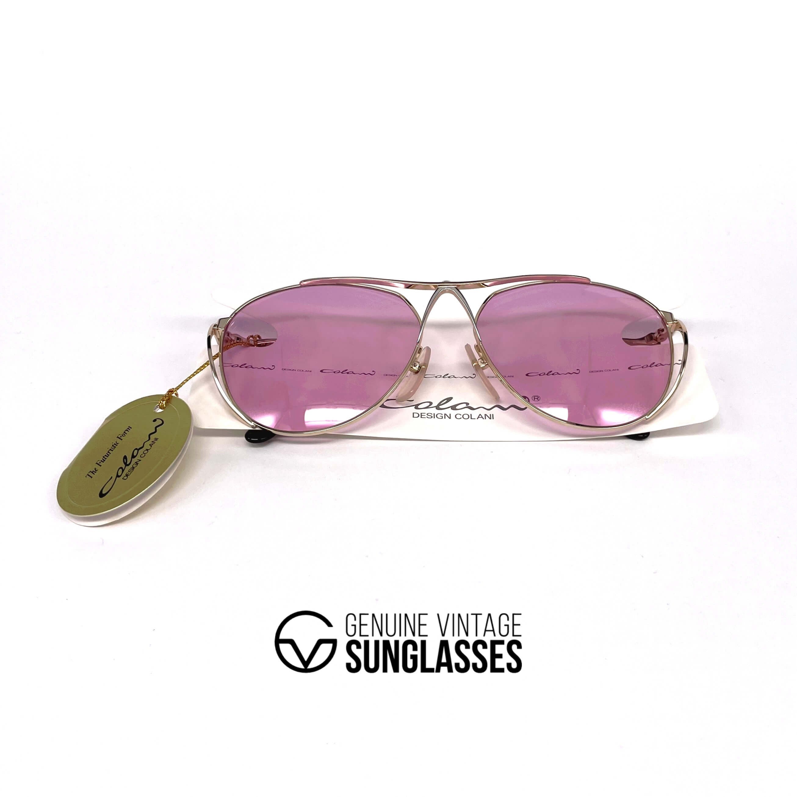 Vintage COLANI 1002 gold pink futuristic art sunglasses