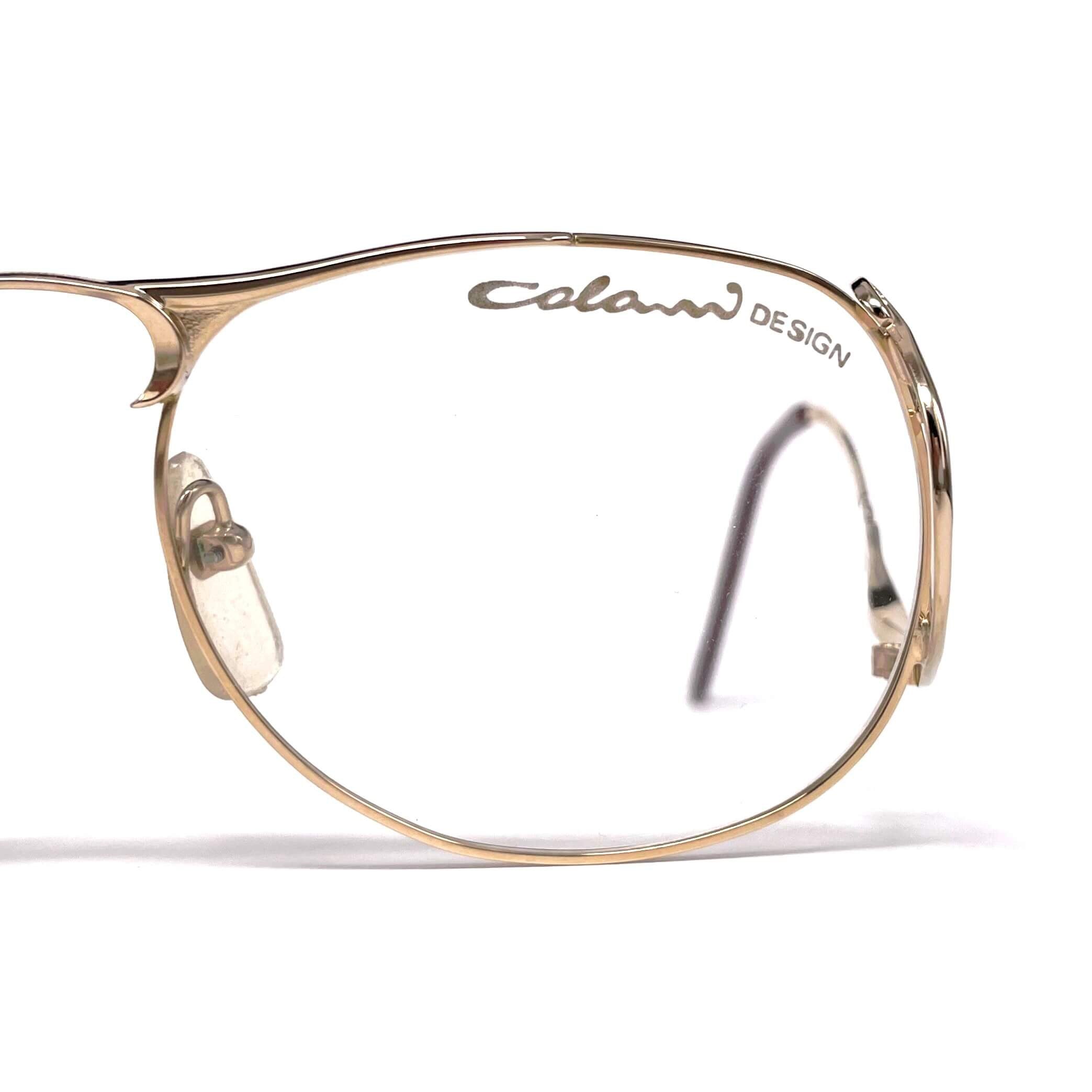 Vintage COLANI 1055 futuristic gold art glasses frames large