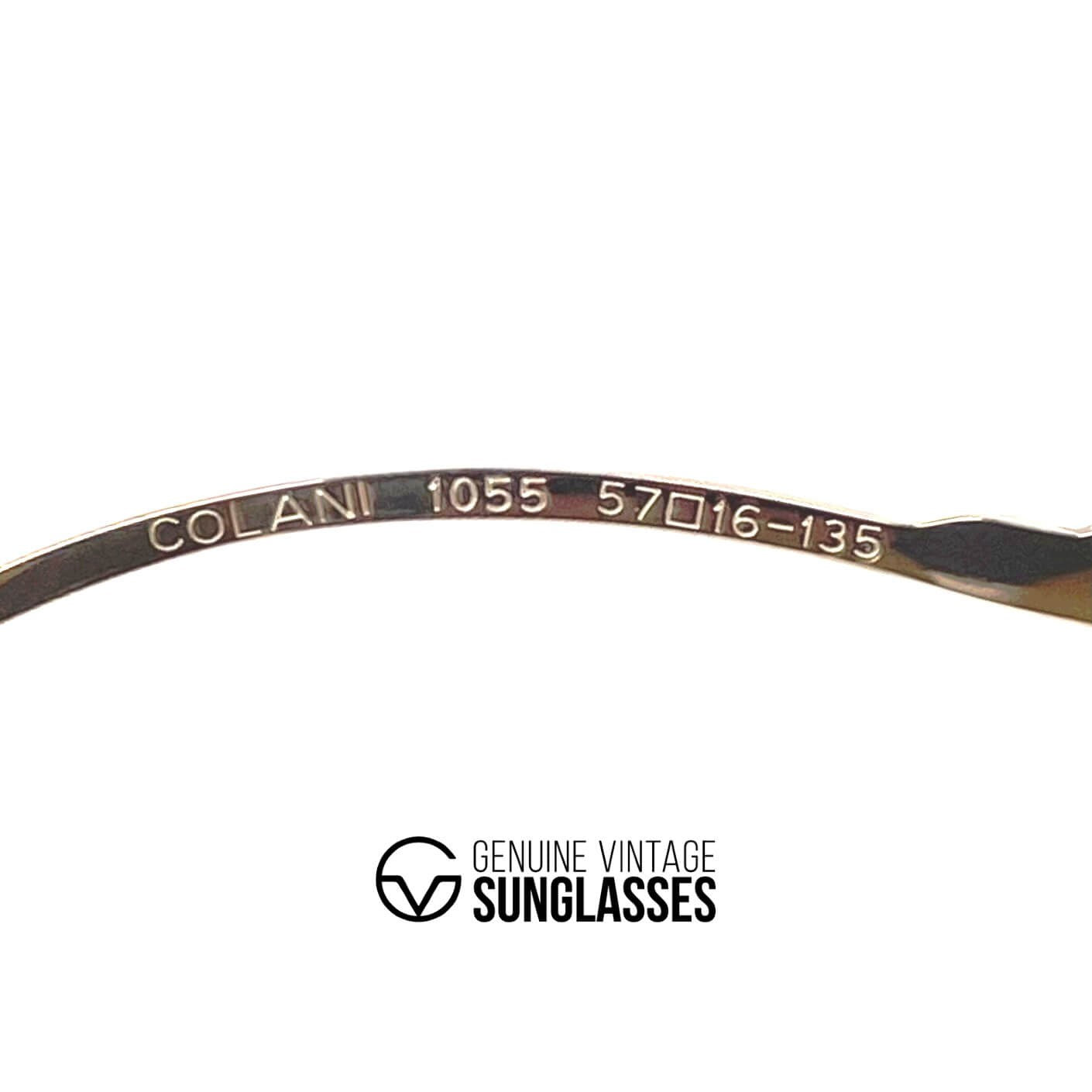 Vintage COLANI 1055 futuristic gold art glasses frames large