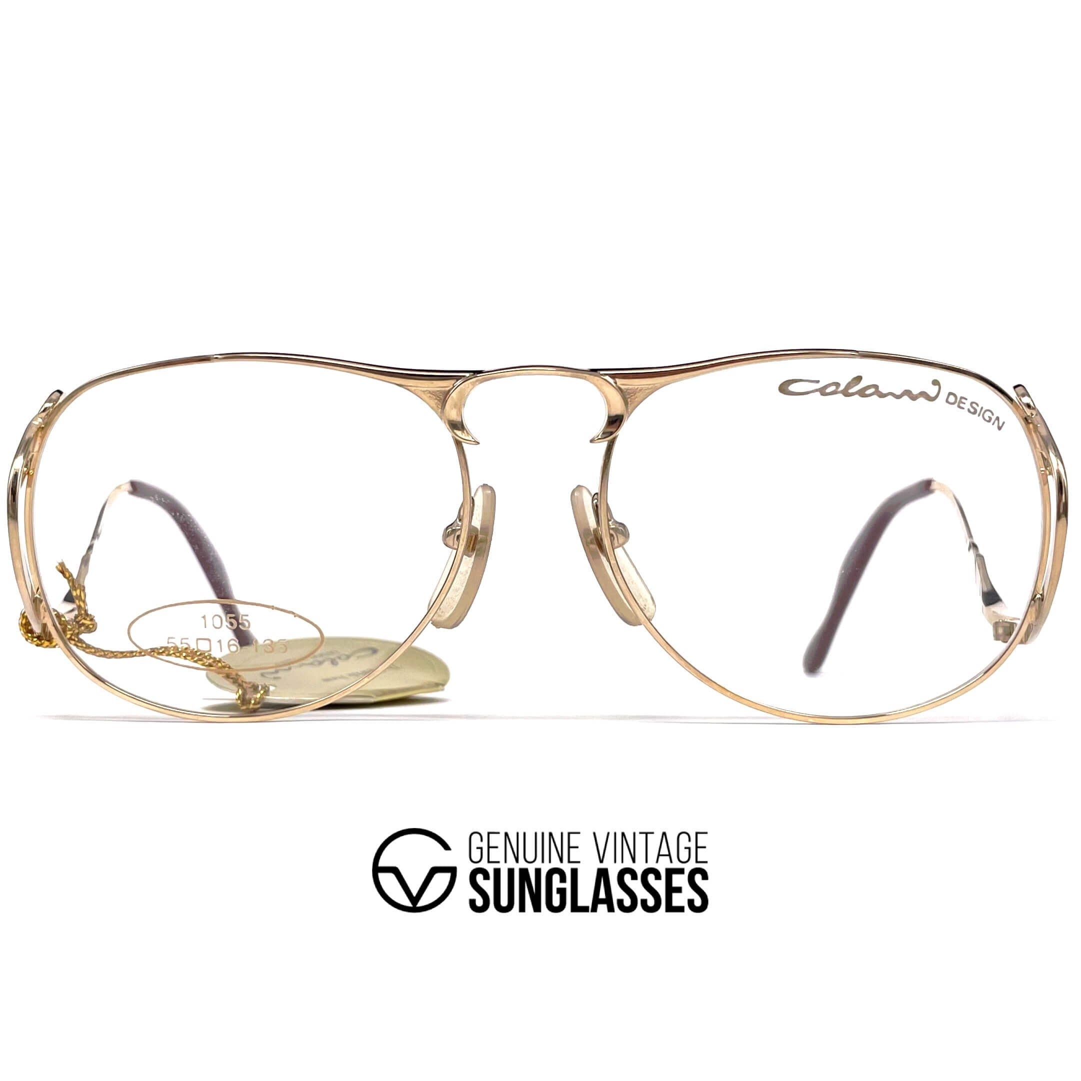 Vintage COLANI 1055 futuristic gold art glasses frames medium