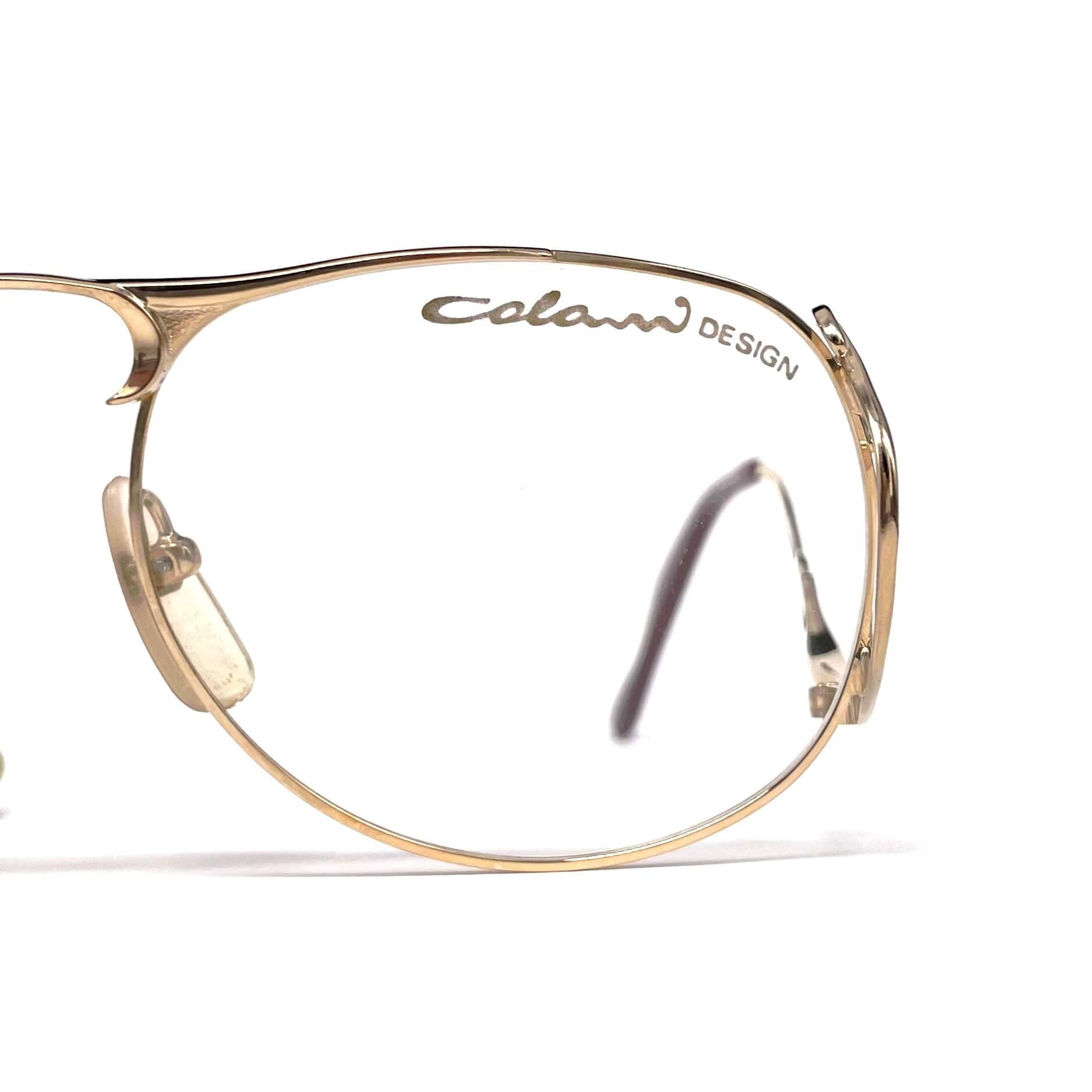 Vintage COLANI 1055 futuristic gold art glasses frames medium